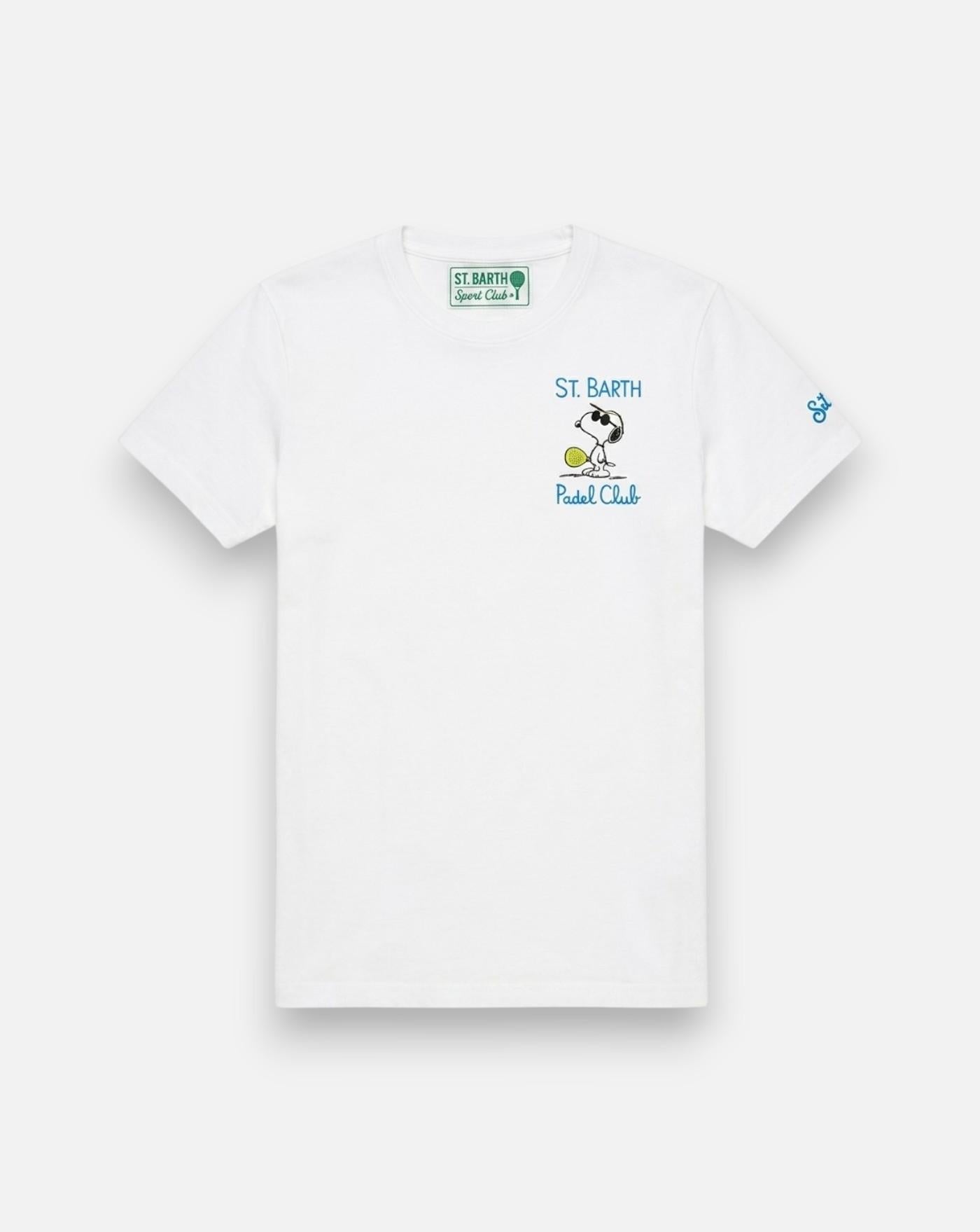 Camiseta MC2 Saint Barth "snoopy padel club portofino" POT0001 02498L 01N EMB MC2 SAINT BARTH 