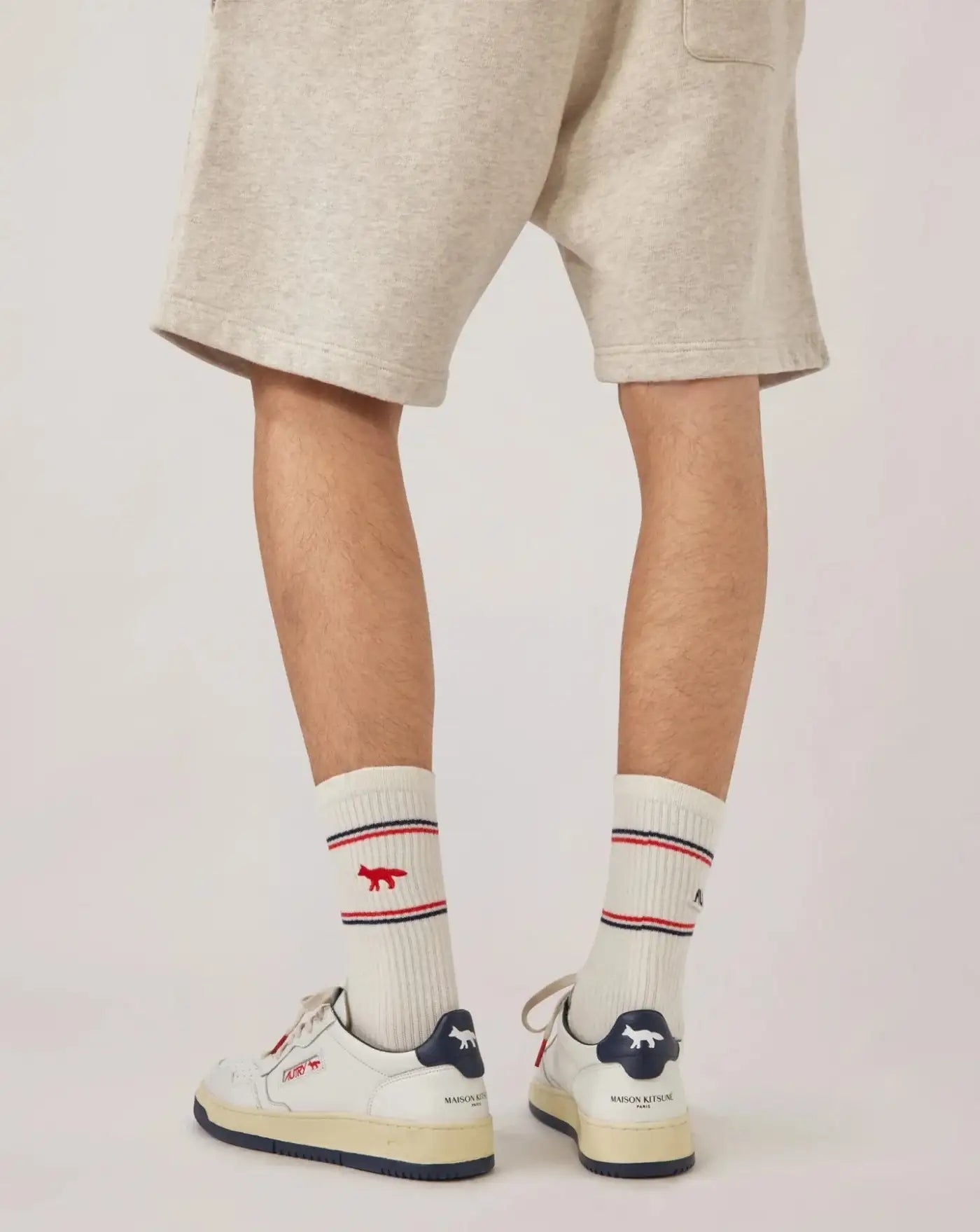 Calcetines Autry x Maison Kitsuné SOPU MK4W WHITE AUTRY 