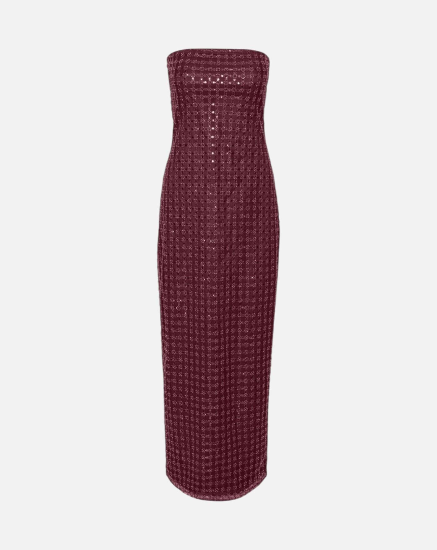Vestido Rotate Beaded Maxi Tube Dress 1150492734 2734 ROTATE 