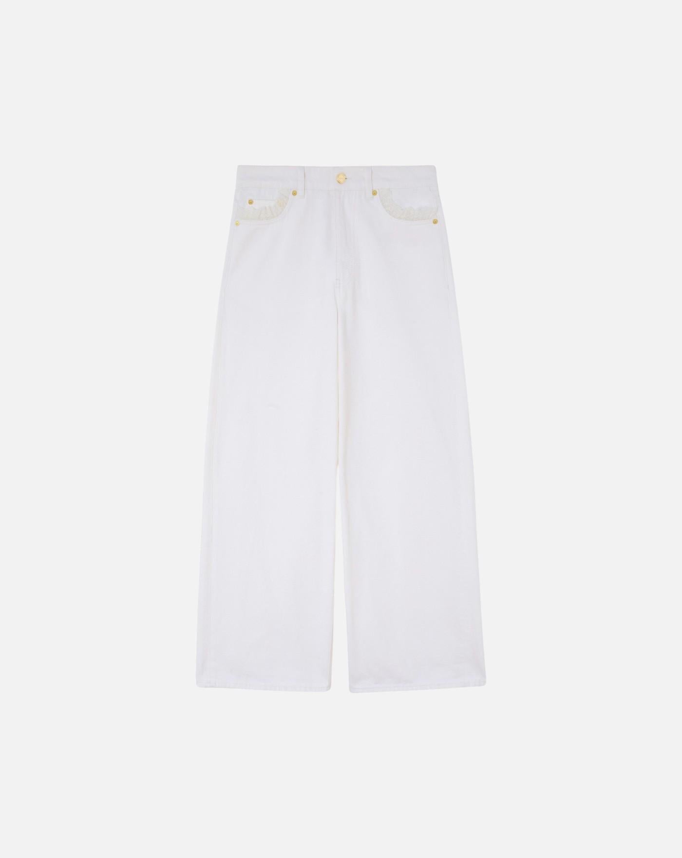 Pantalon Ganni White Denim Lari Jeans<BR/> A1190020 151 GANNI 