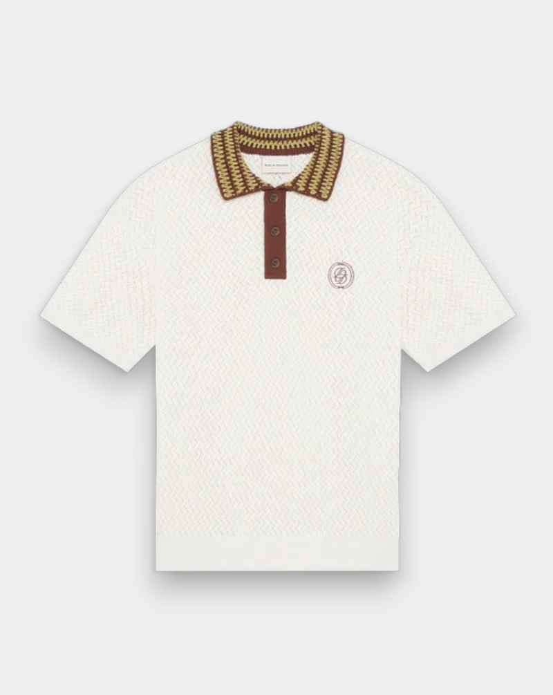 Polo Drole de Monsieur Maille Ajouré D Miroir PO206CO292 OW DROLE DE MONSIEUR 