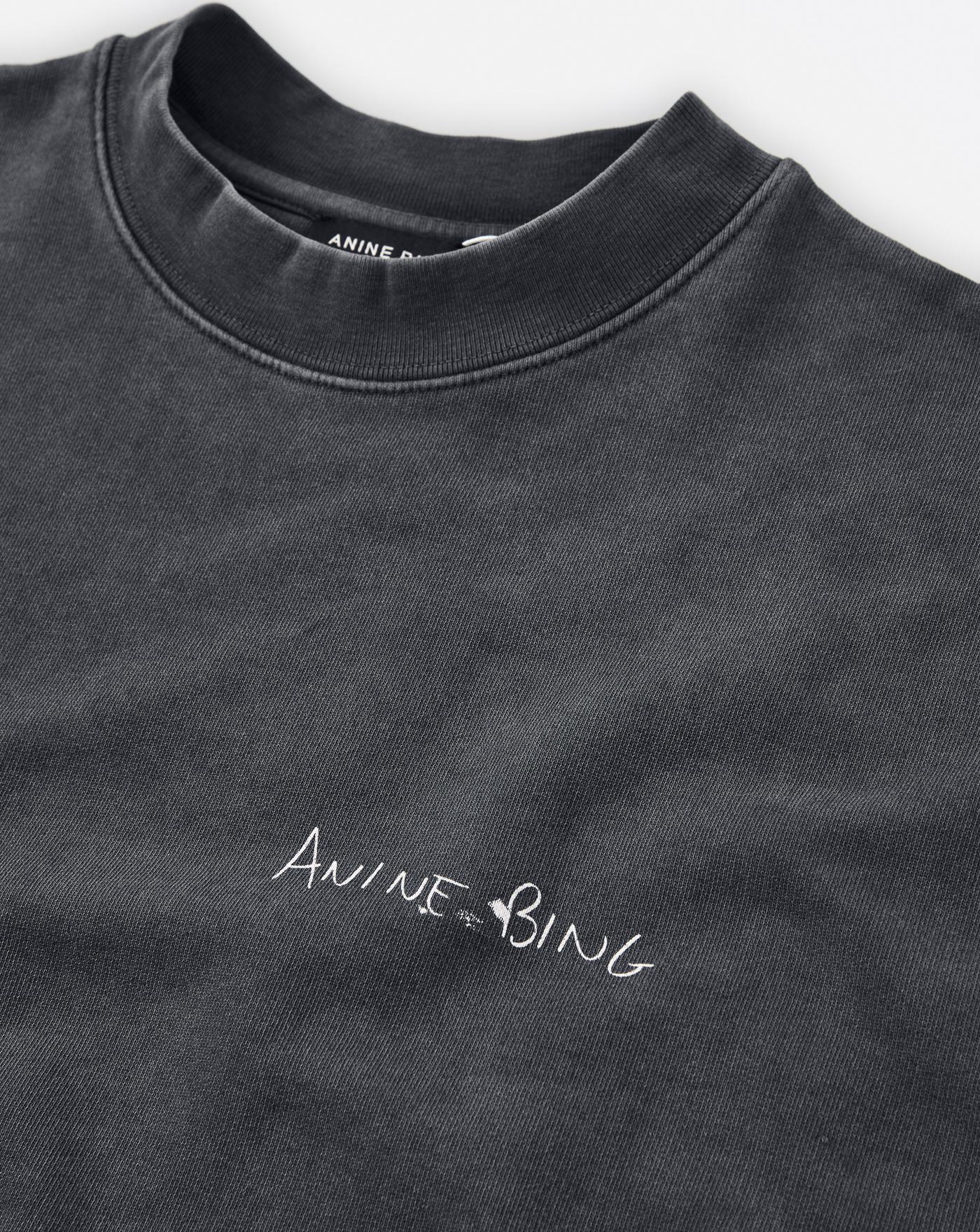 【ANINE BING】JACI SWEATSHIRT LYRICS ANINE BING Jaci Sweatshirt Lyrics - Washed Black