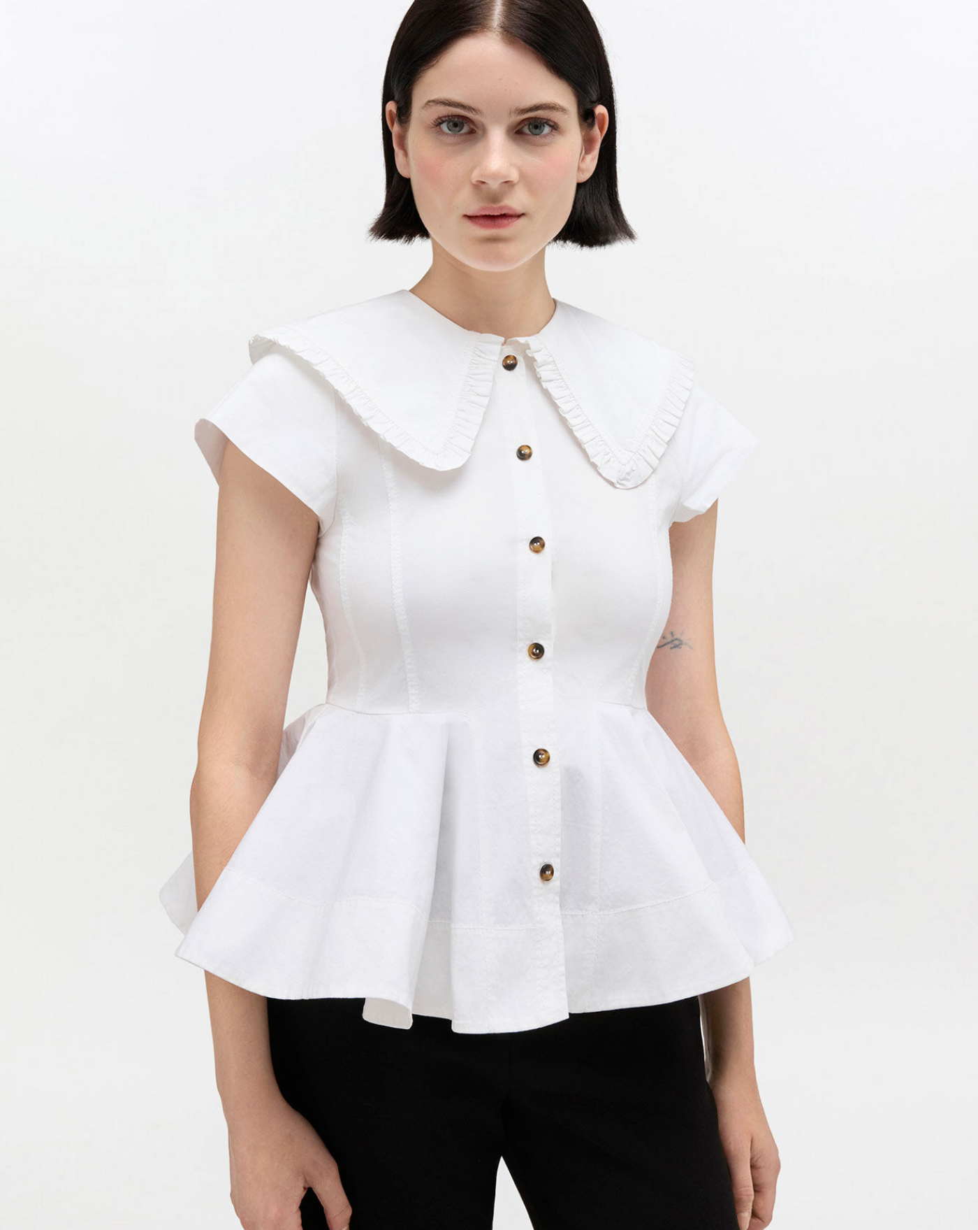 Camisa Ganni Collar Shirt A1040093 151 GANNI 