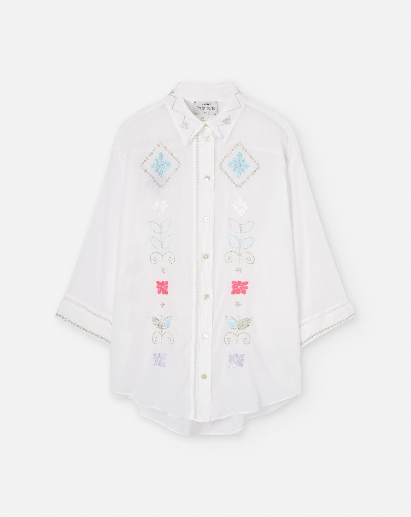Camisa Forte Forte Embrodery 13834 BIANCO FORTE FORTE 