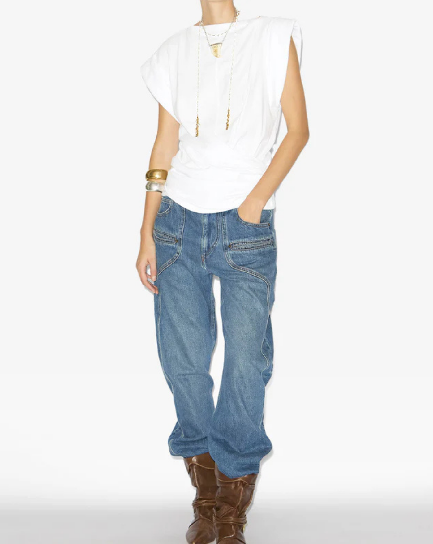 Camiseta Isabel Marant Maisan TS0207FAA1N41I 20WH ISABEL MARANT 