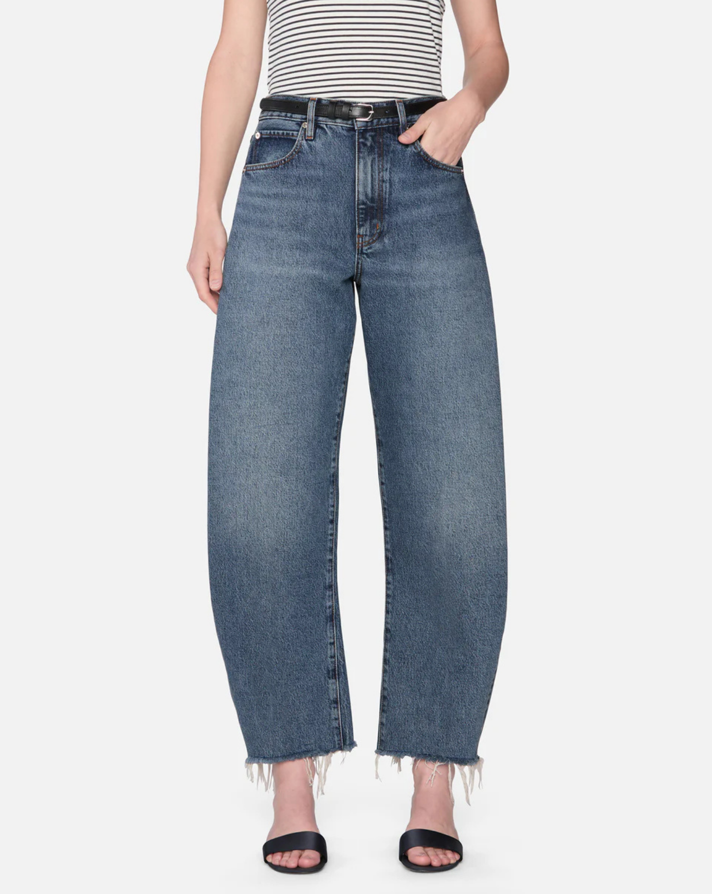 Denim Frame The Bubble Crop Knock Out 2027FR210 KORF FRAME 