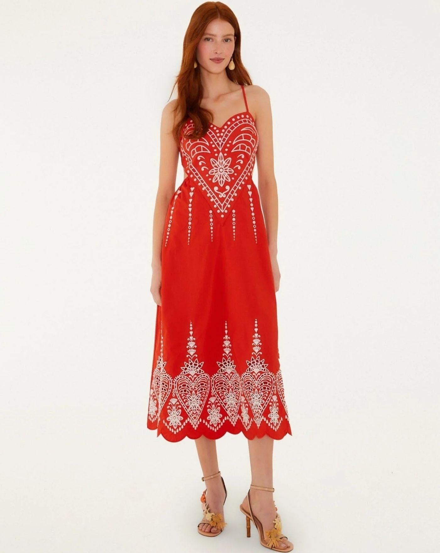 Vestido Farm Rio Heart Richilieur 355789 RED FARM RIO 