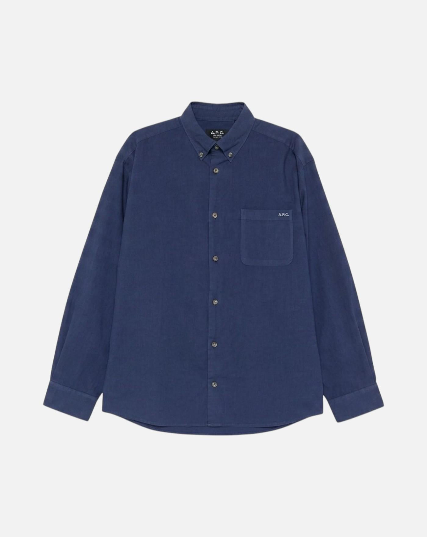 Camisa A.P.C. "chemise mateo logo" COHOEH12599 IAJ - MARINE A.P.C. 