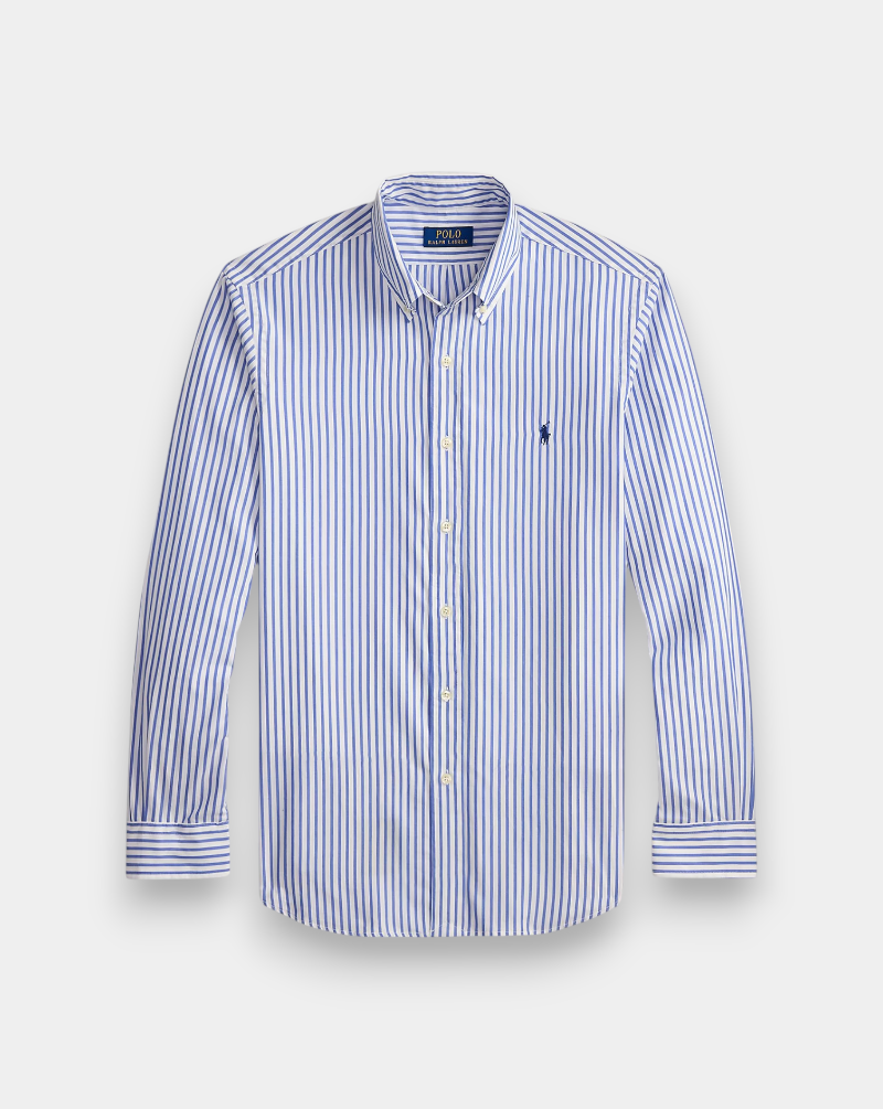 Camisa Polo Ralph Lauren Stripes 710B15595008 3249D WHITE BLUE POLO RALPH LAUREN 