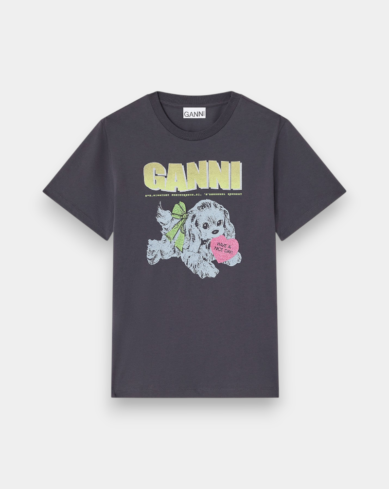 Camiseta Ganni Puppy T4333 252 GANNI 