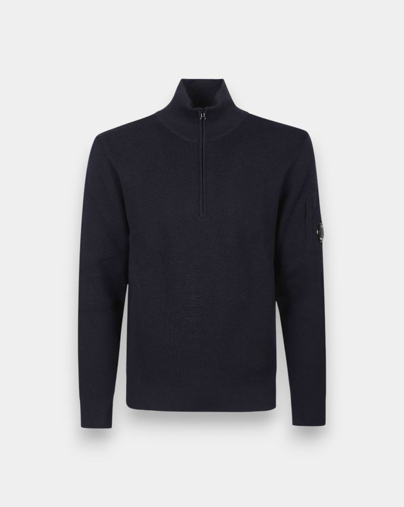 Jersey C.P. Company Knitwear Polo Collar in Re-Wool 19CMKN201A006595A 888 C.P. COMPANY 