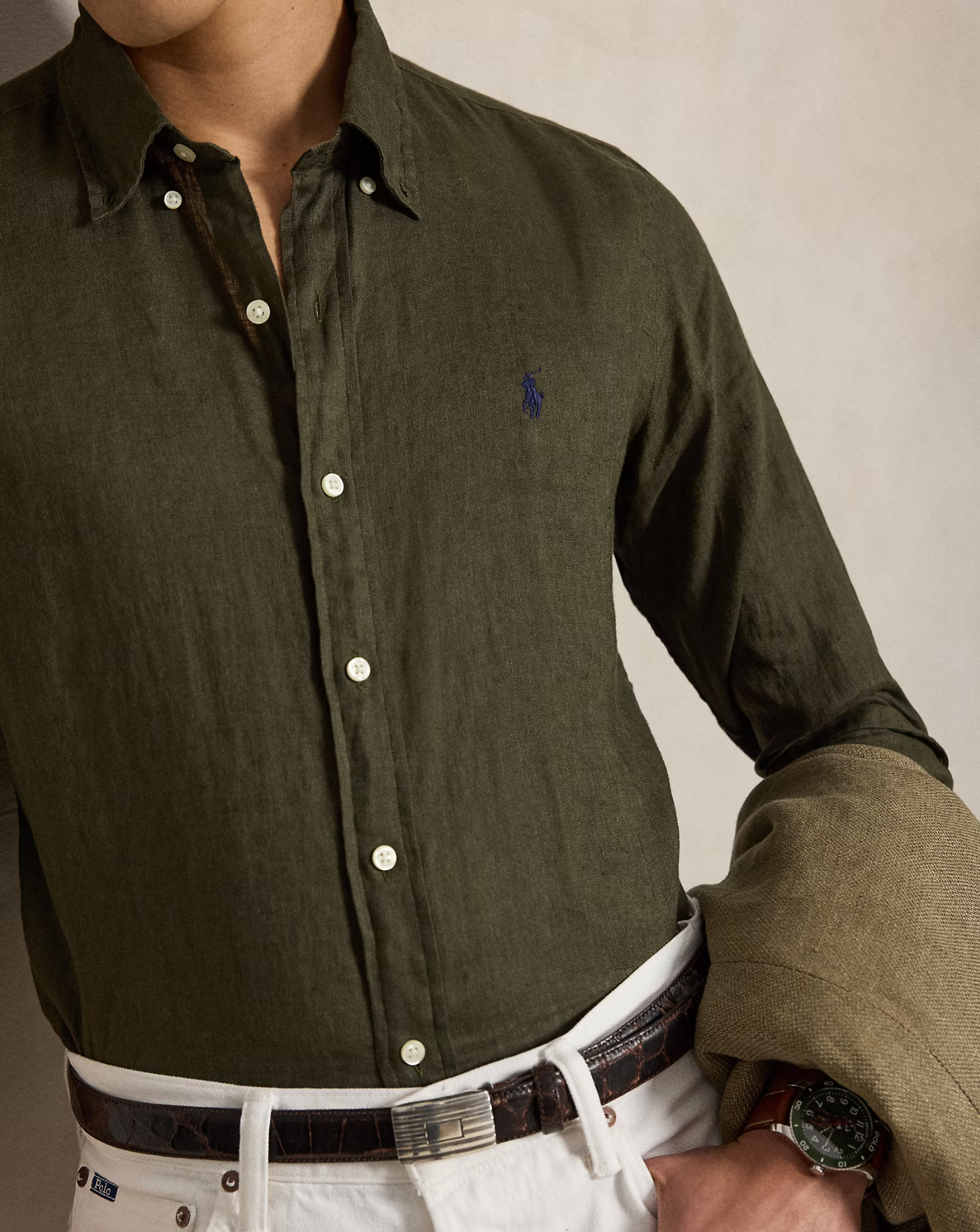 Camisa Polo Ralph Lauren Linen 710966294508 ARMADILLO POLO RALPH LAUREN 
