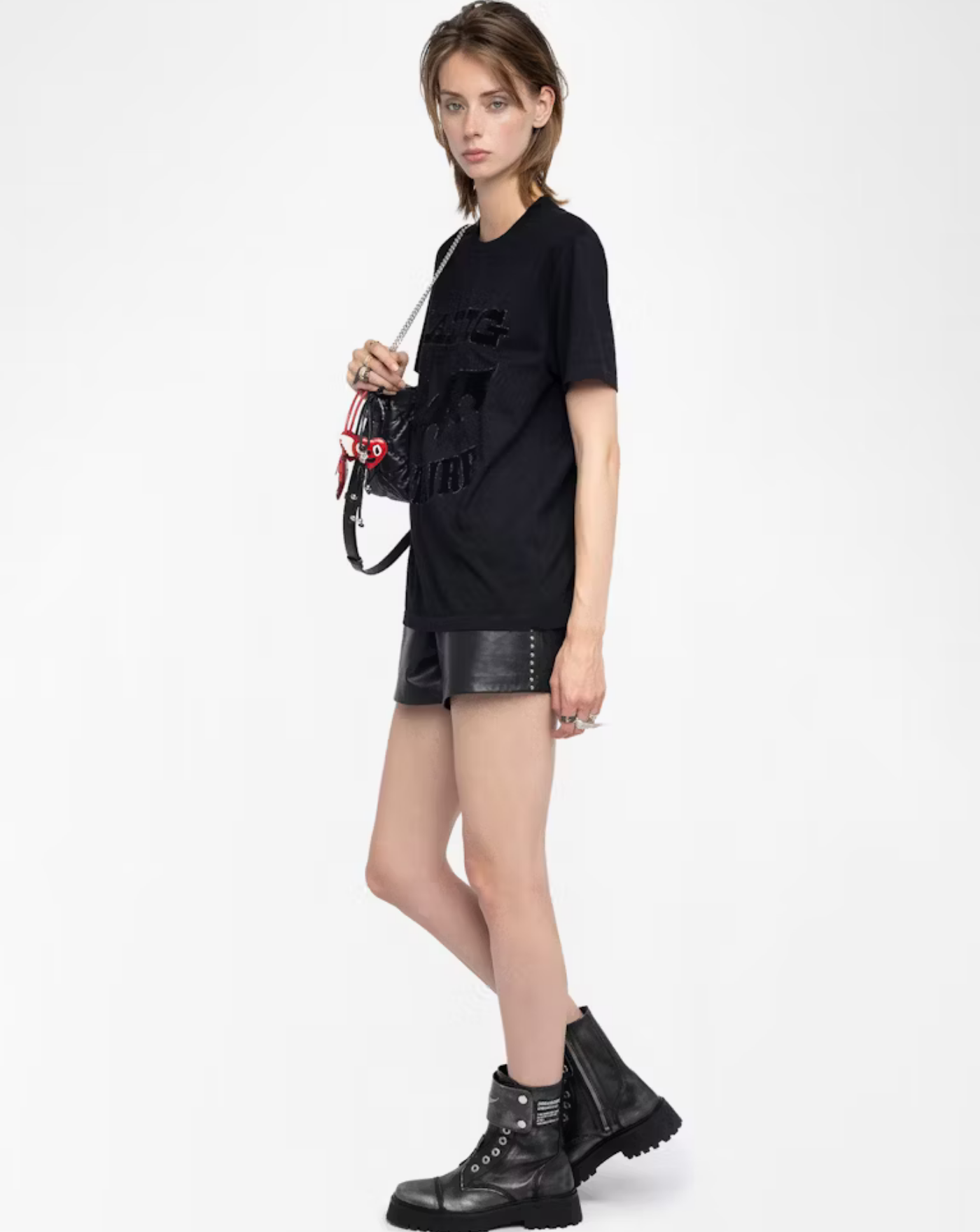 Camiseta Zadig & Voltaire Edwin Hc Voltaire Flock Strass JWTS02826 011 ZADIG & VOLTAIRE 