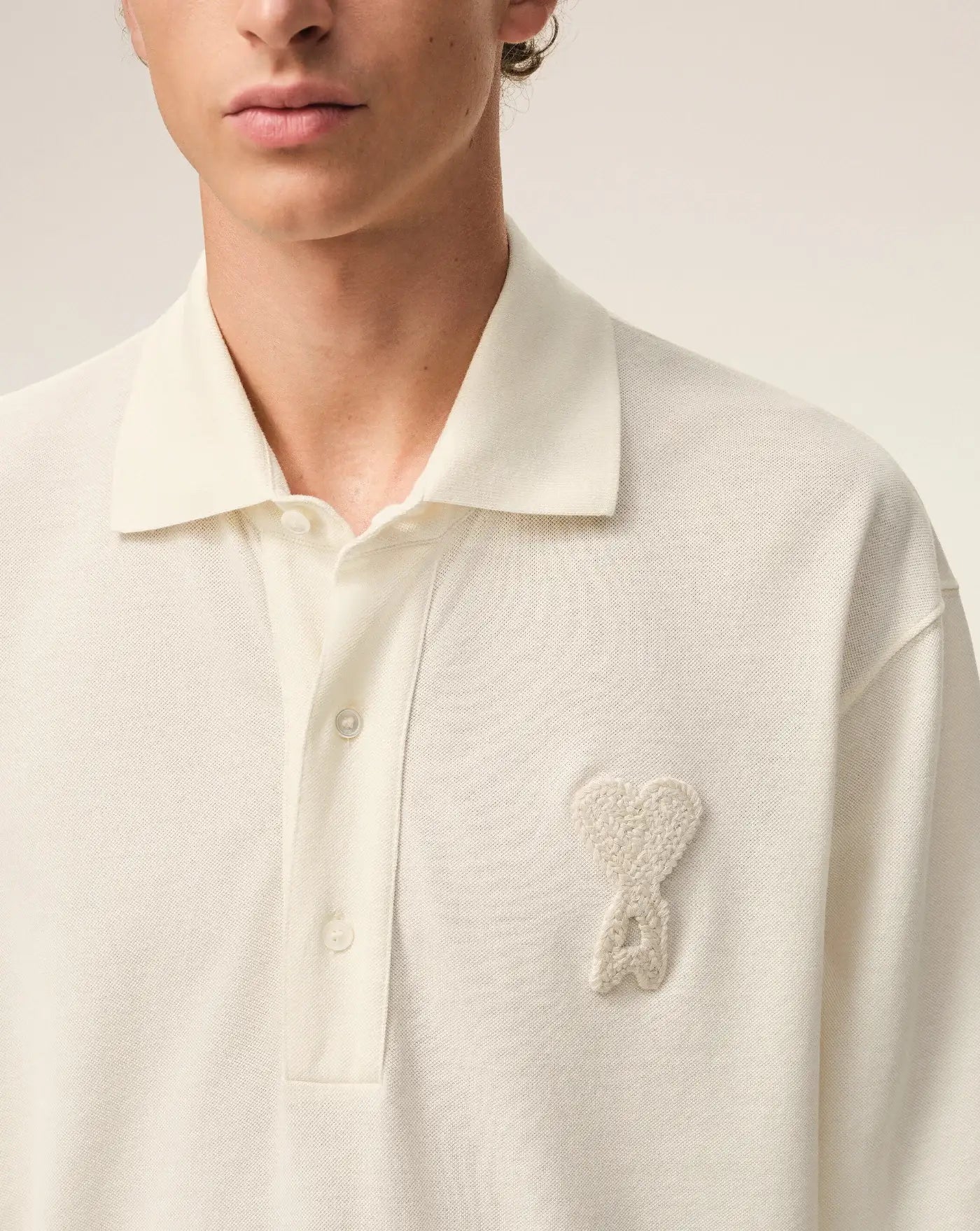 Polo Ami Paris Knitted Patch UPL428JE0221 136 AMI PARIS 