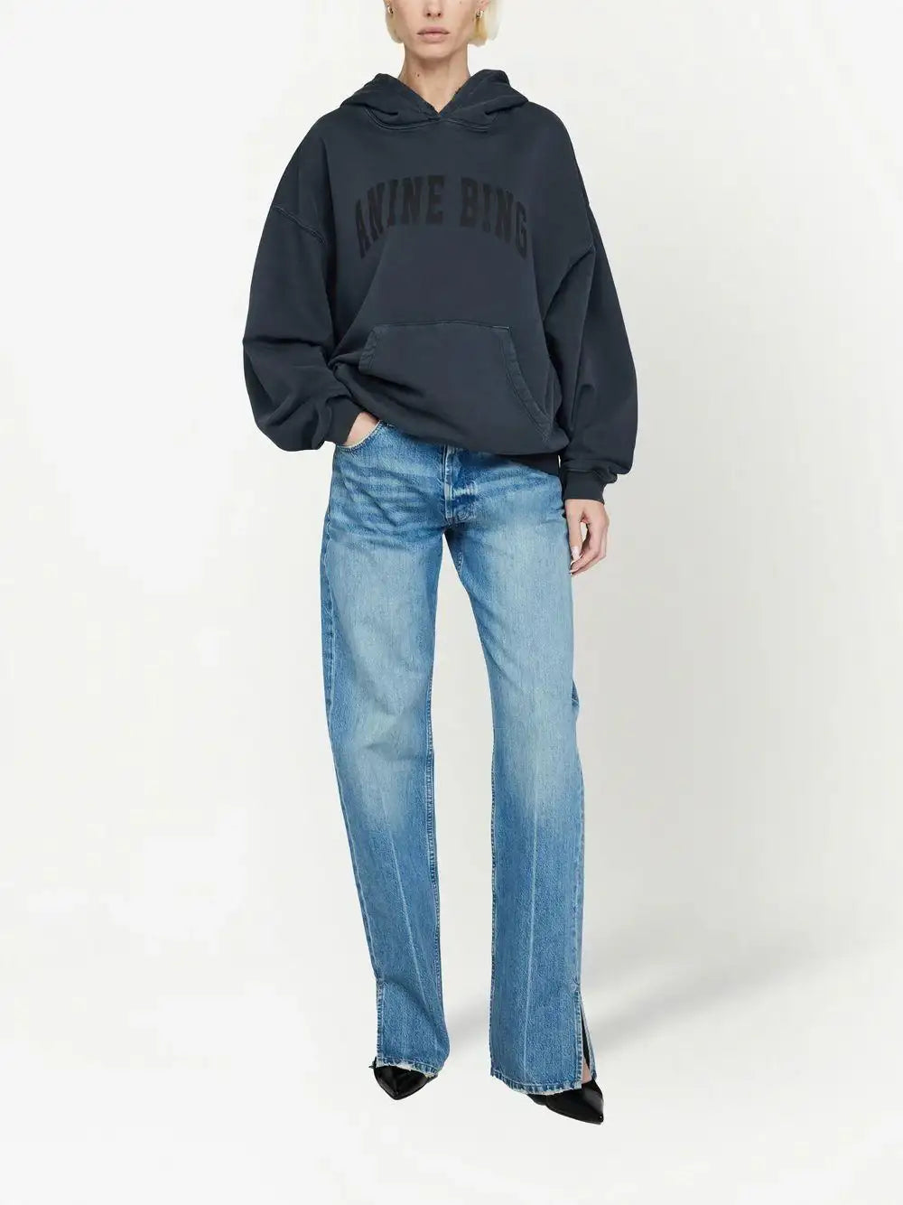 Sudadera Anine Bing Harvey S085185002 WASHED BLACK ANINE BING 