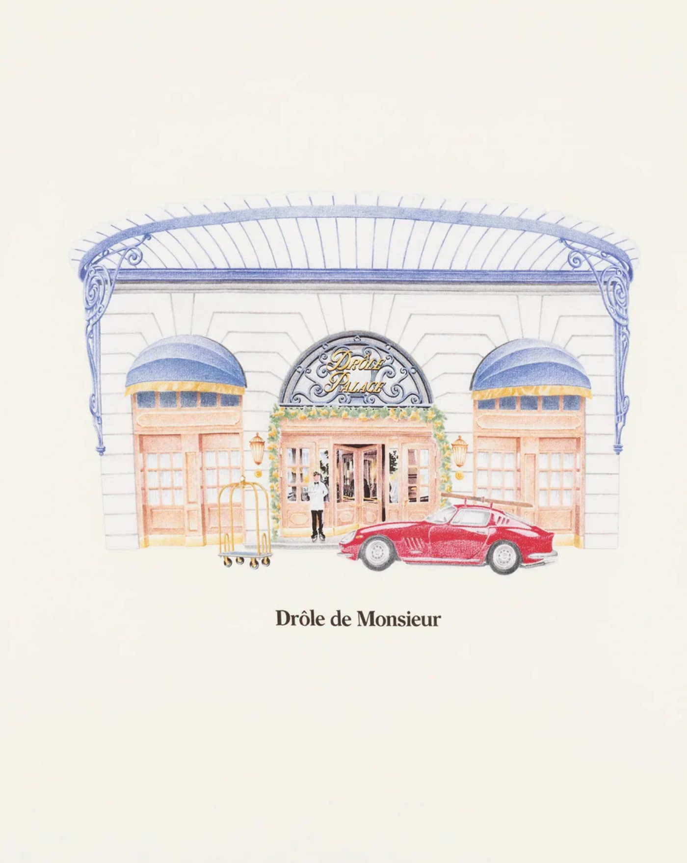 Camiseta Drole de Monsieur Le T-shirt Drole Palace TS285 CO002 OW DROLE DE MONSIEUR 