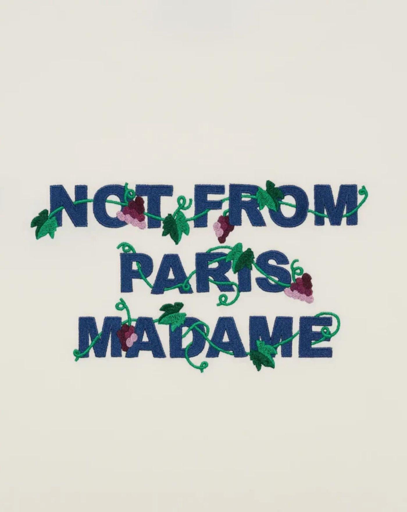 Camiseta Drole de Monsieur Vine Embroidered Slogan T-shirt TS327 CO248 OW DROLE DE MONSIEUR 