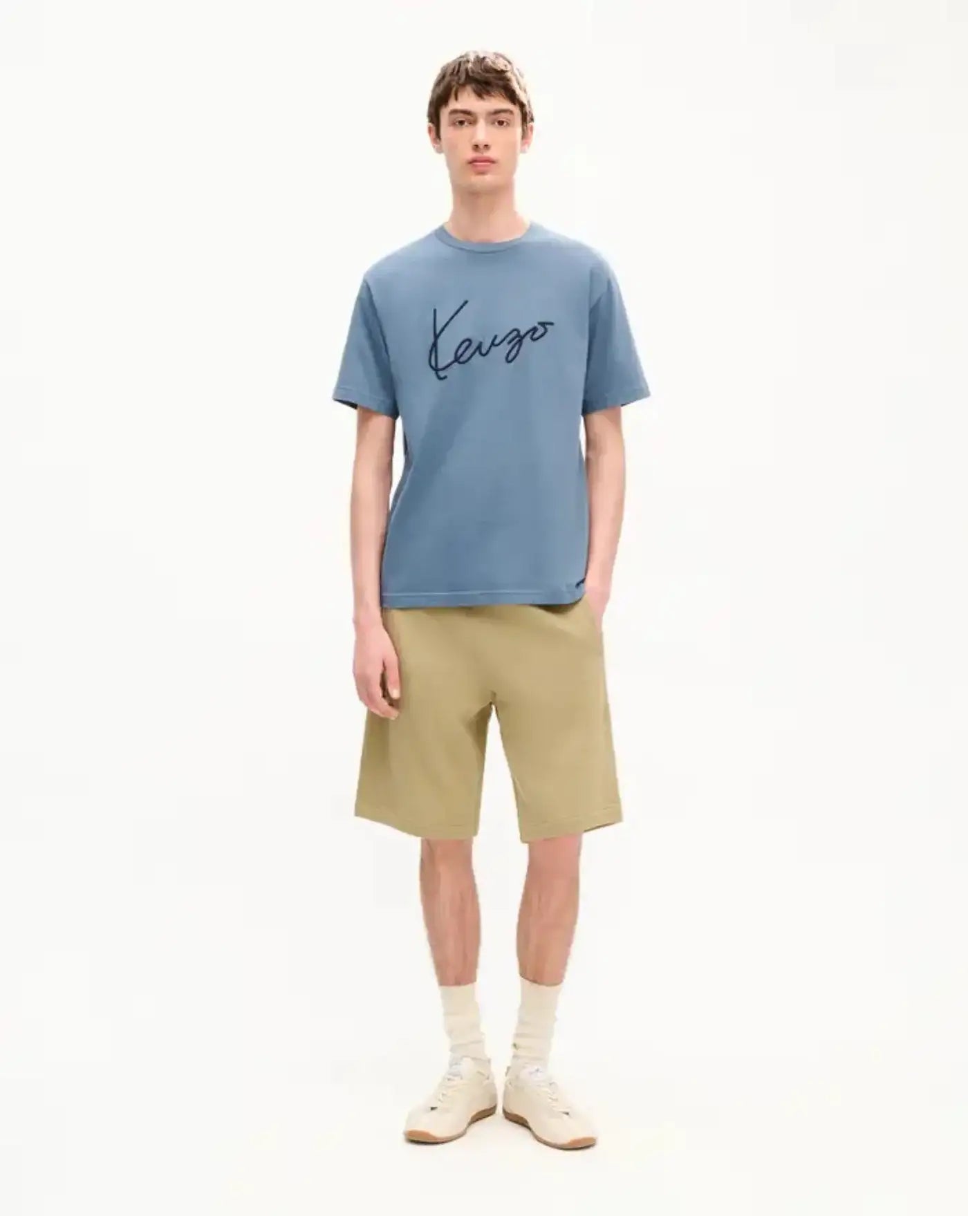 Camiseta de algodón bordada 'KENZO Signature' FG65TS2864SG 98 GREY KENZO 