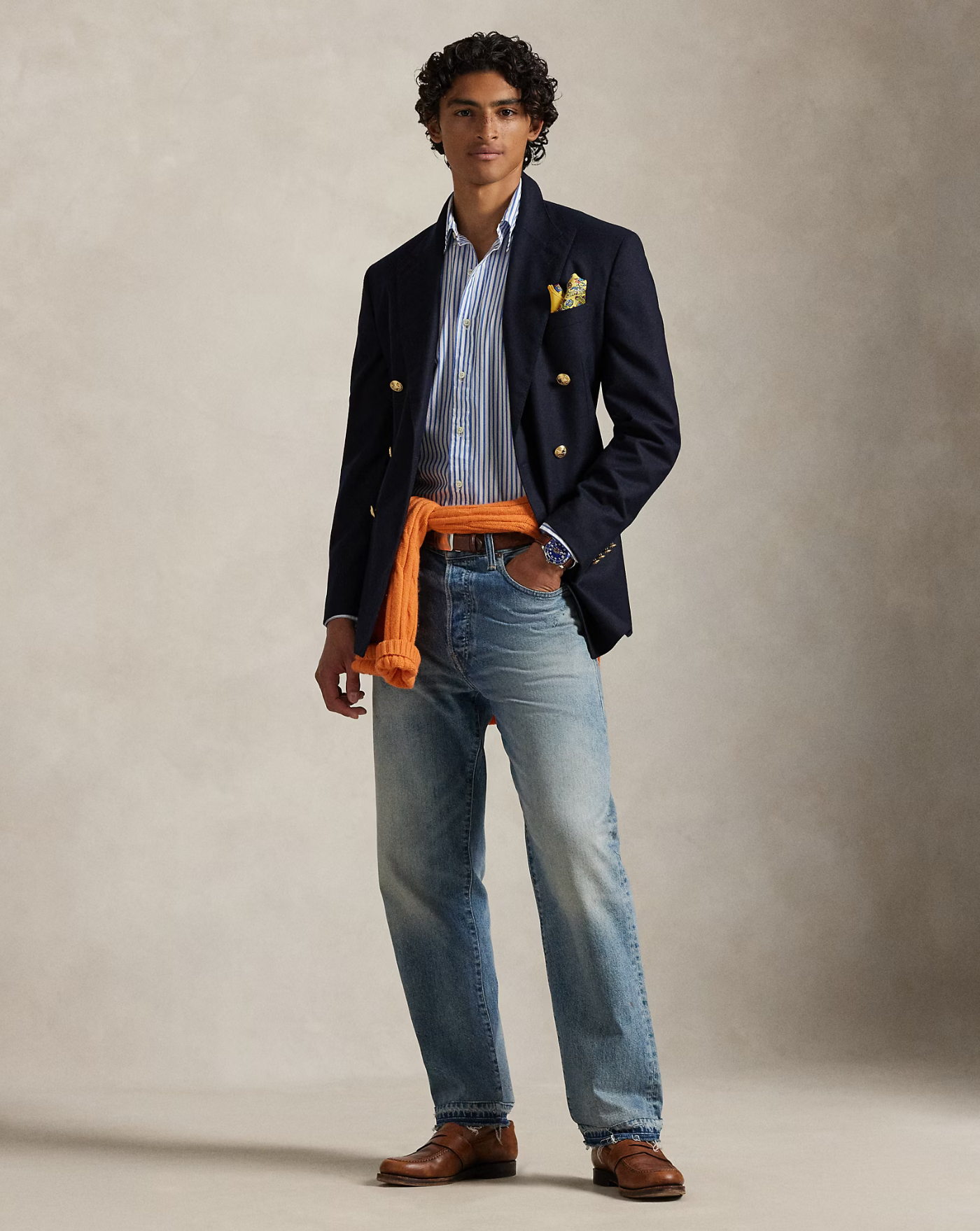 Camisa Polo Ralph Lauren Stripes 710B15595008 3249D WHITE BLUE POLO RALPH LAUREN 