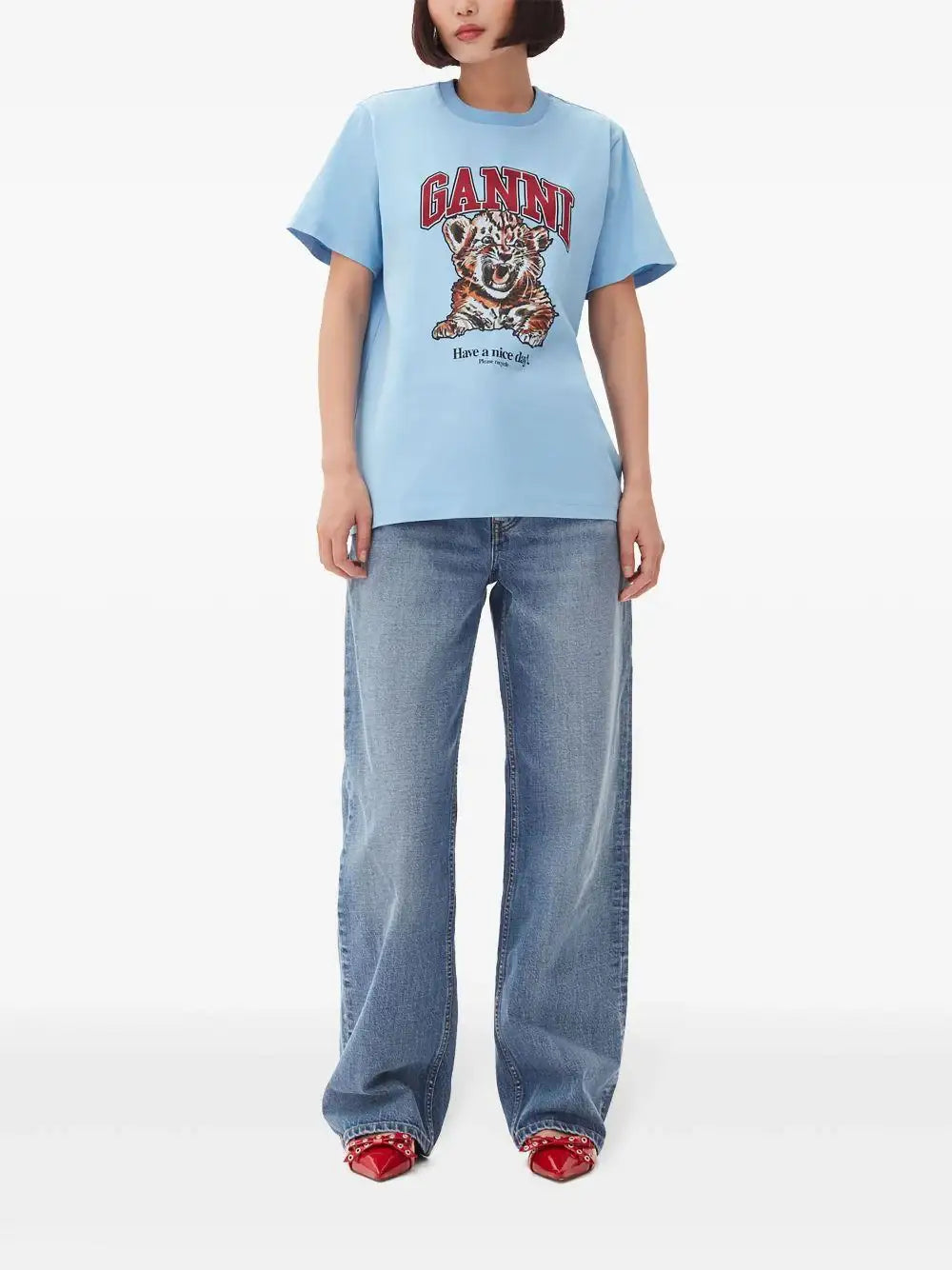 Camiseta Ganni Tiger T4007 745 GANNI 