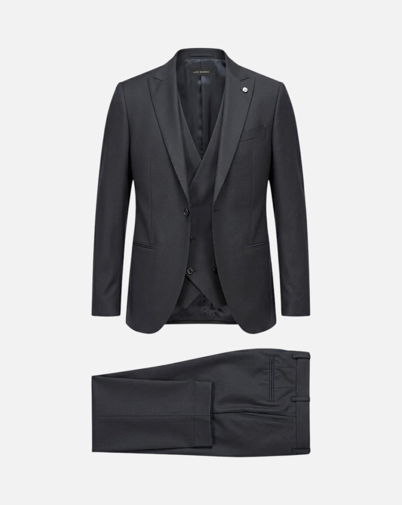Traje Luigi Bianchi Mantova 330092-3438/1376 BLACK LUIGI BIANCHI MANTOVA 