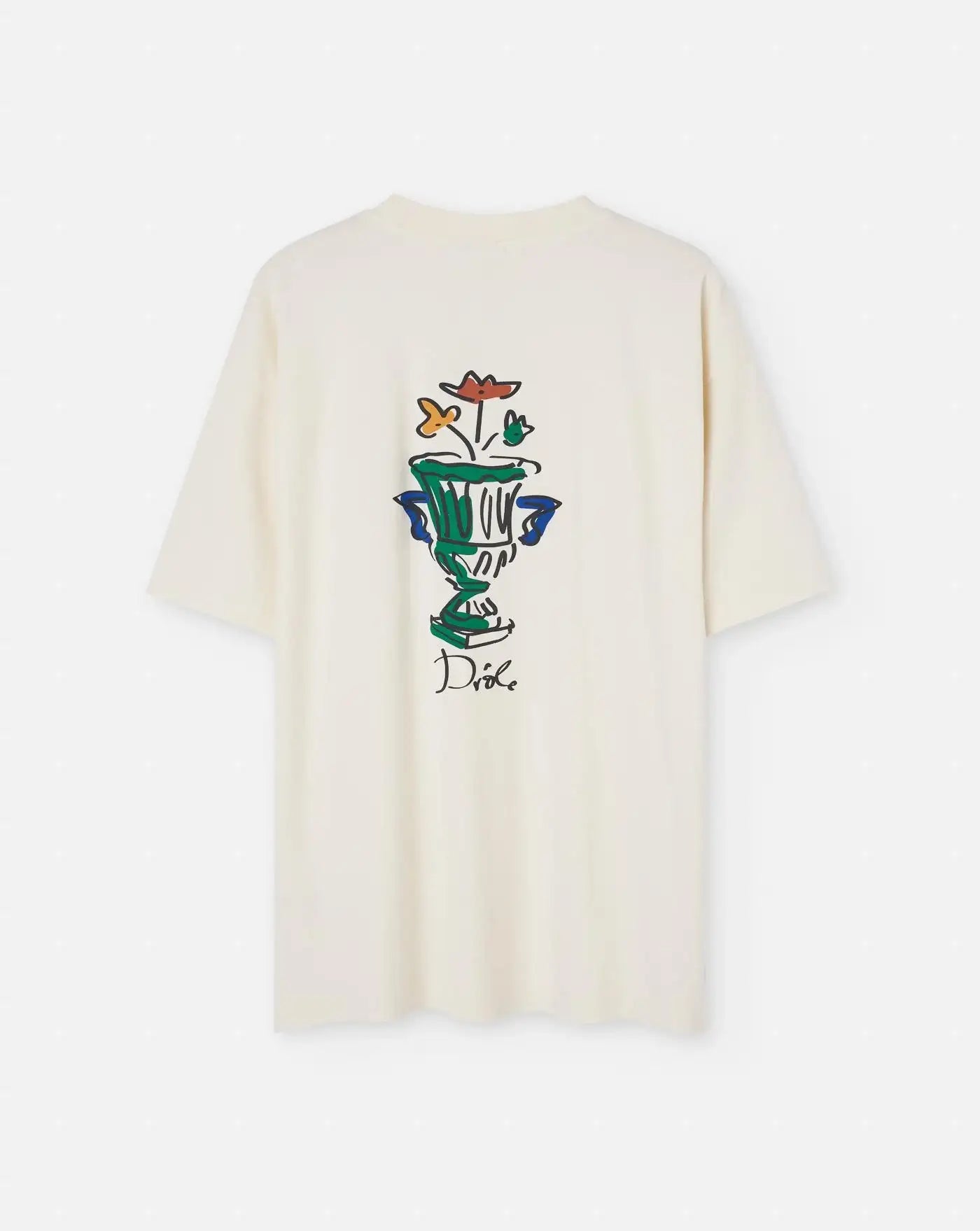Camiseta Drole de Monsieur Le T-Shirt Slogan Vase TS225 CO002 CM CREAM DROLE DE MONSIEUR 