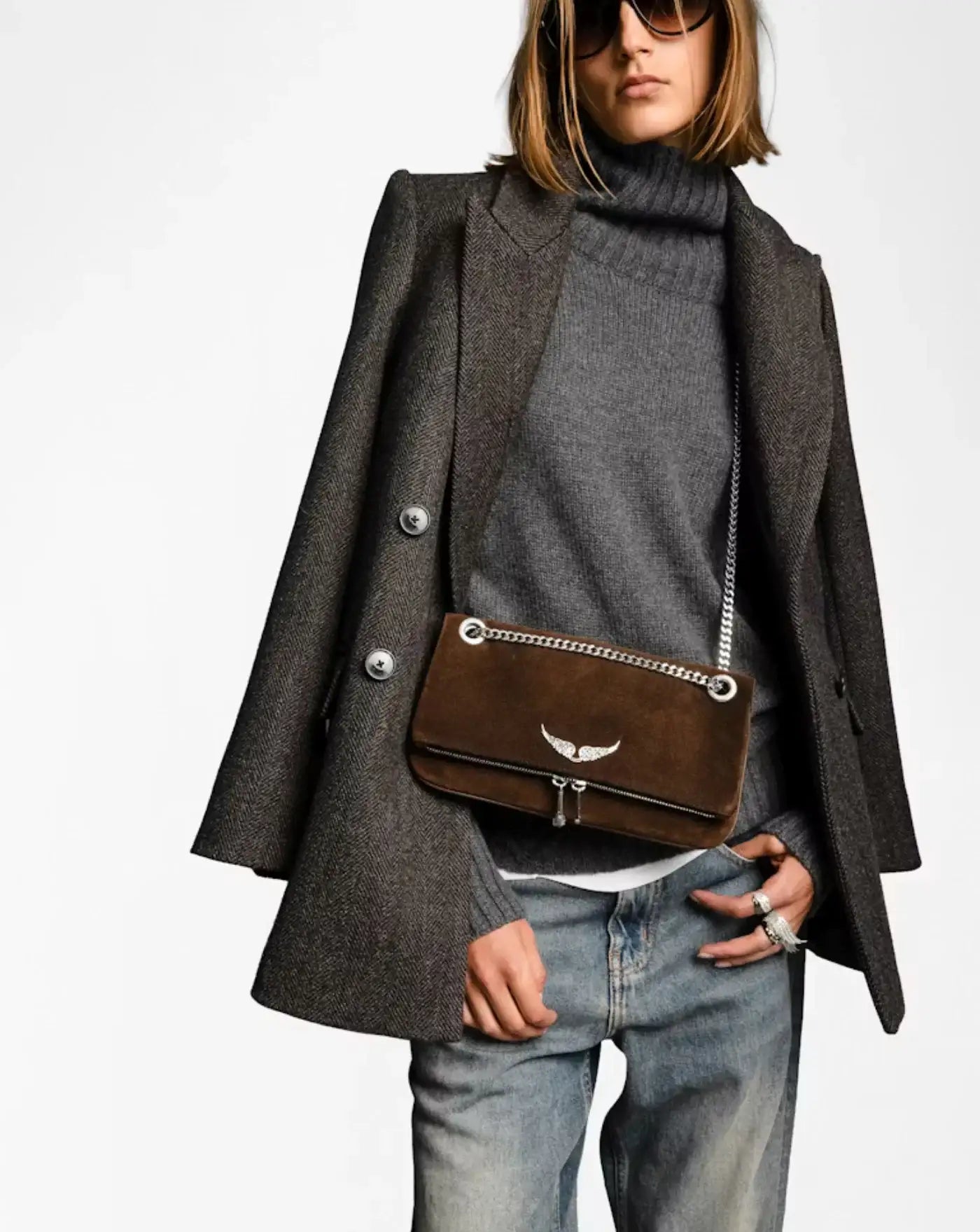 Bolso Zadig & Voltaire Rock II Suede LWBA04200 214 ZADIG & VOLTAIRE 