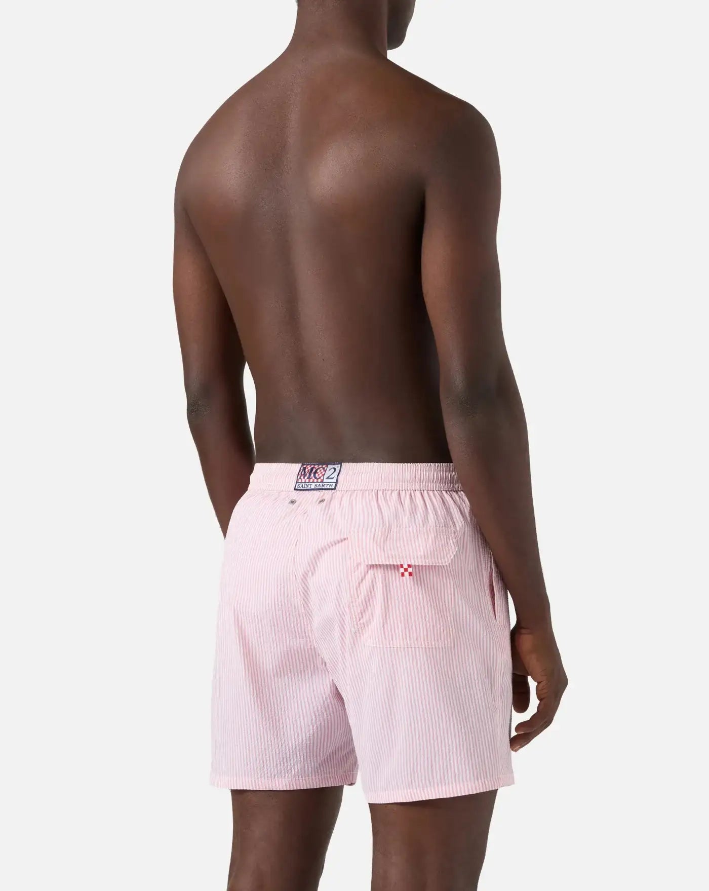 Bañador Mc2 Saint Barth Patmos Seersucker Stripes PATM001 01705L 21 L EMB MC2 SAINT BARTH 
