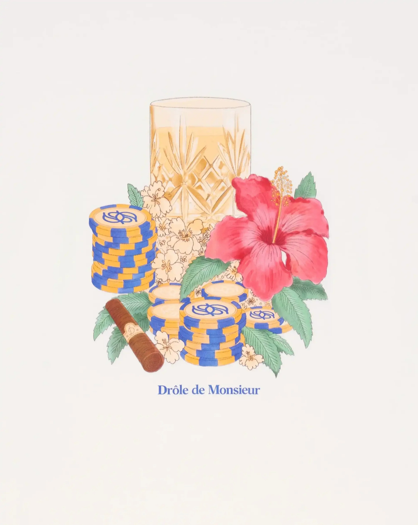 Camiseta Drole de Monsieur Hibiscus Club K-TS300 CO002OW DROLE DE MONSIEUR 