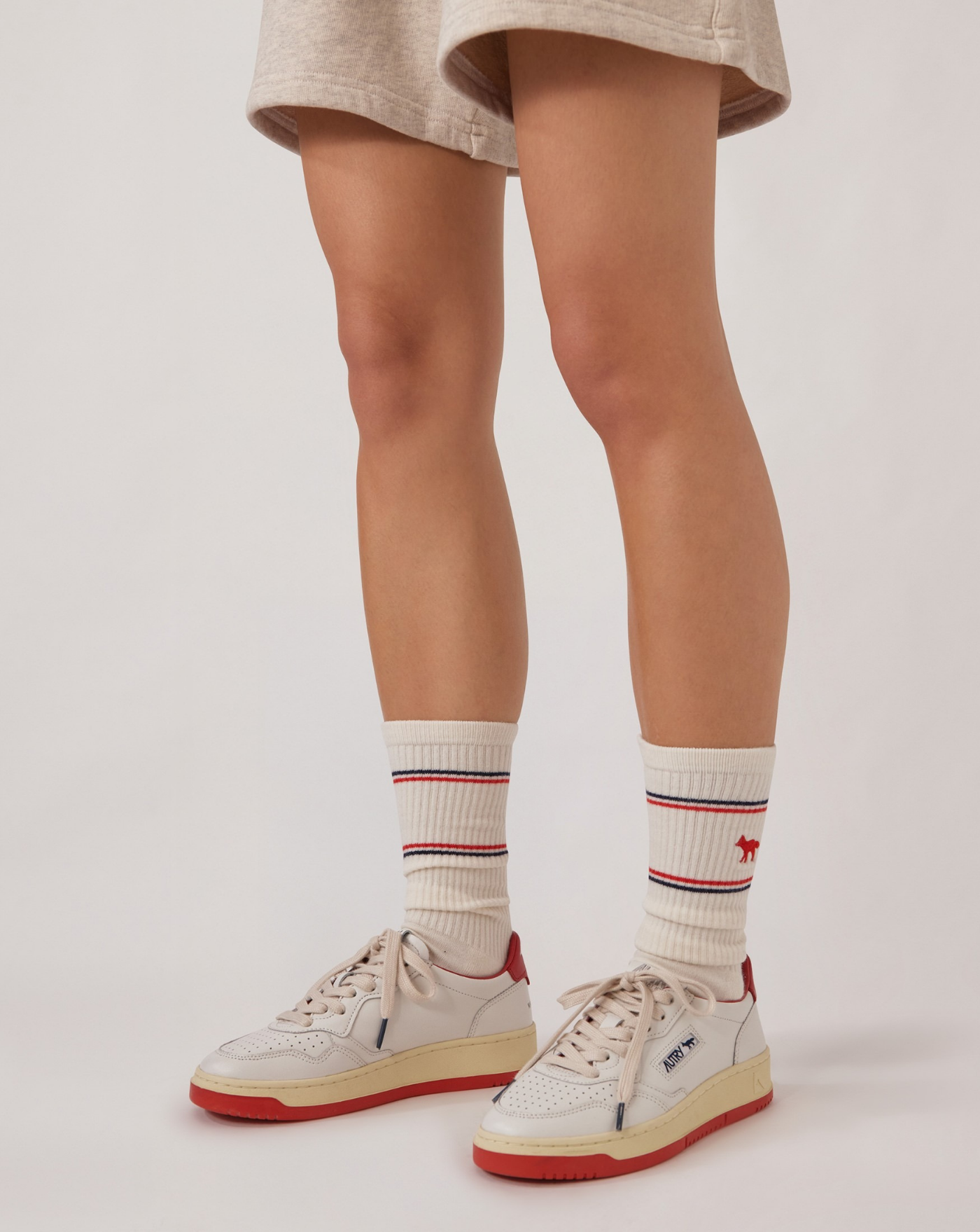 Calcetines Autry x Maison Kitsuné SOPU MK4W WHITE AUTRY 