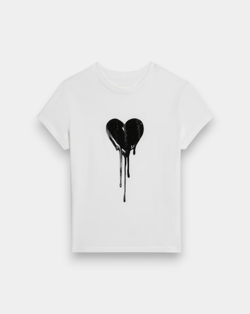 Camiseta Zadig & Voltaire Walk Hc Flowing Heart Strass JWTS02858 103 ZADIG & VOLTAIRE 