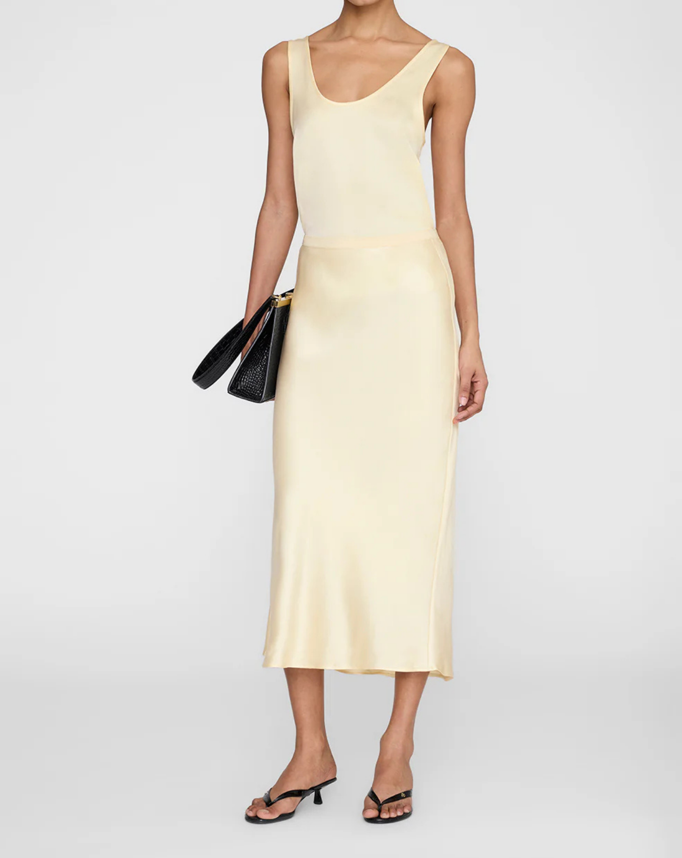 Falda Anine Bing Bar Silk Skirt A044001CRM02 BUTTER YELLOW ANINE BING 