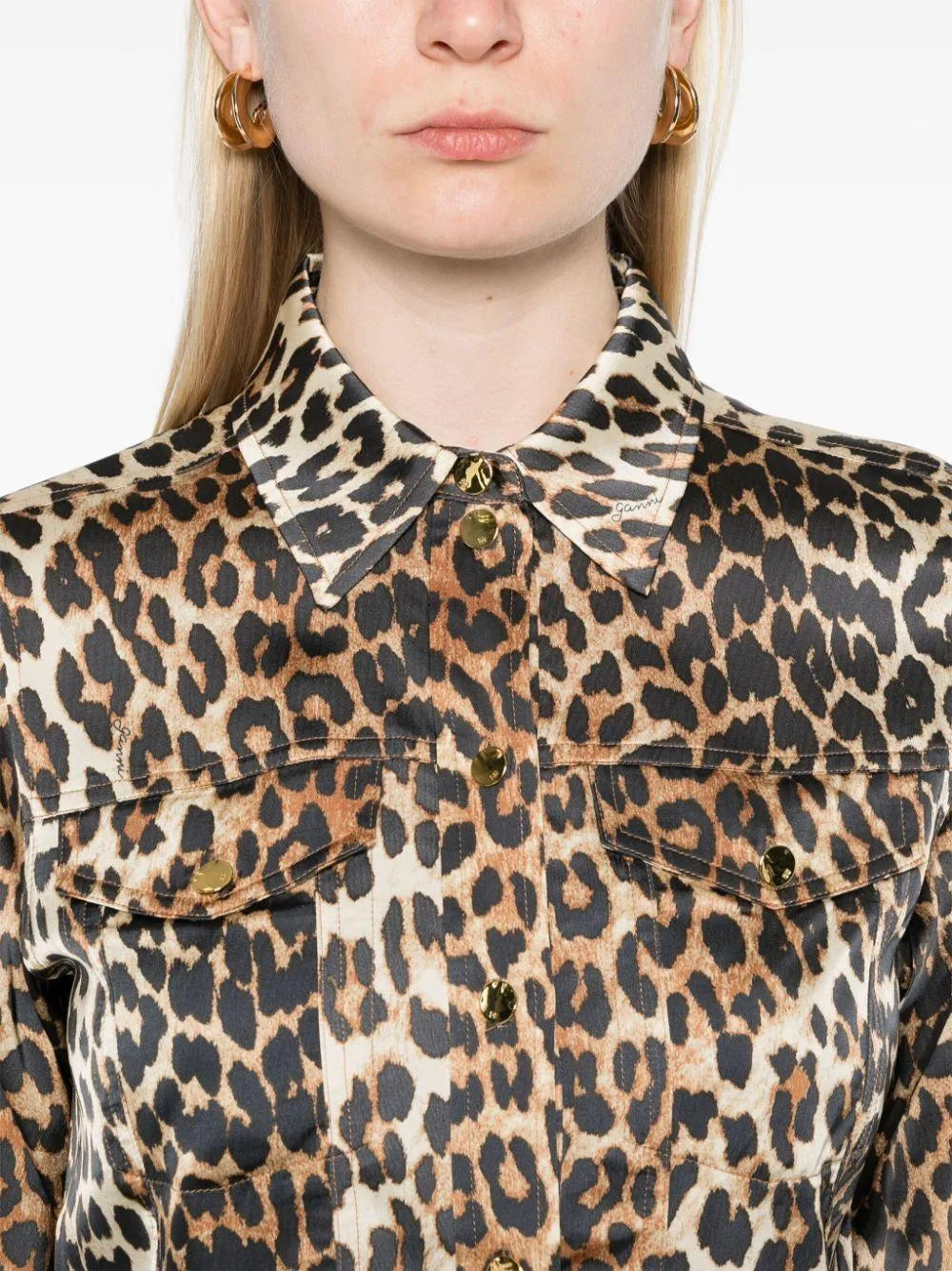 Blusa Ganni Printed W0321 943 GANNI 