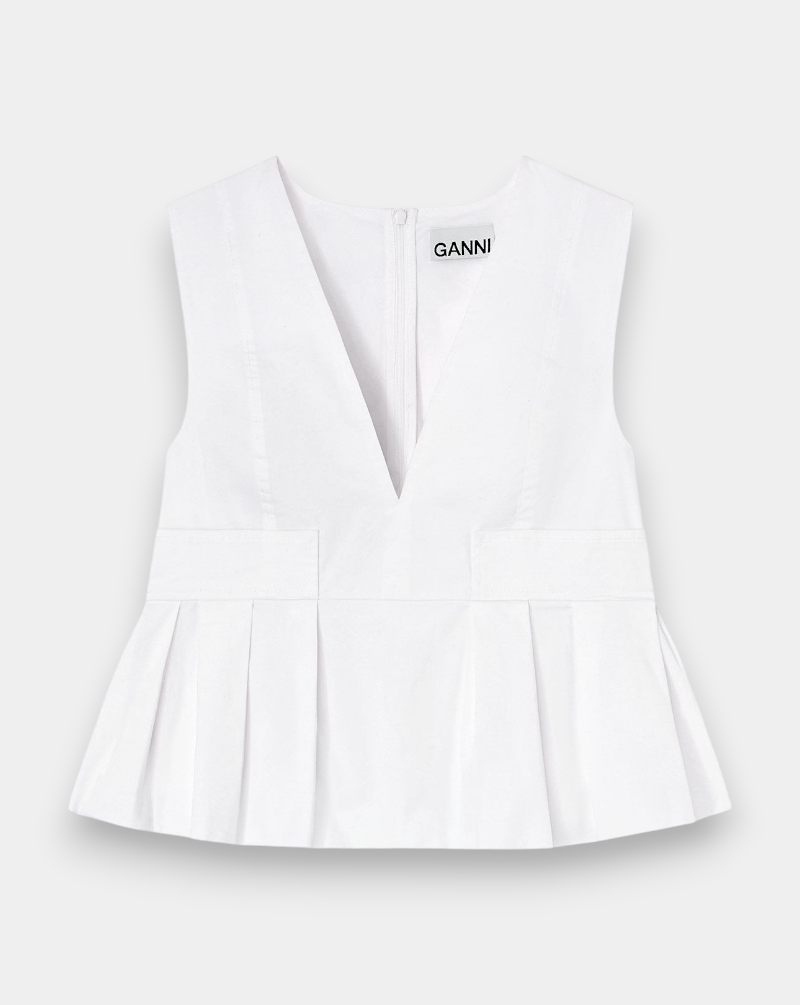 Top Ganni A1040124 151 BRIGHT WHITE GANNI 