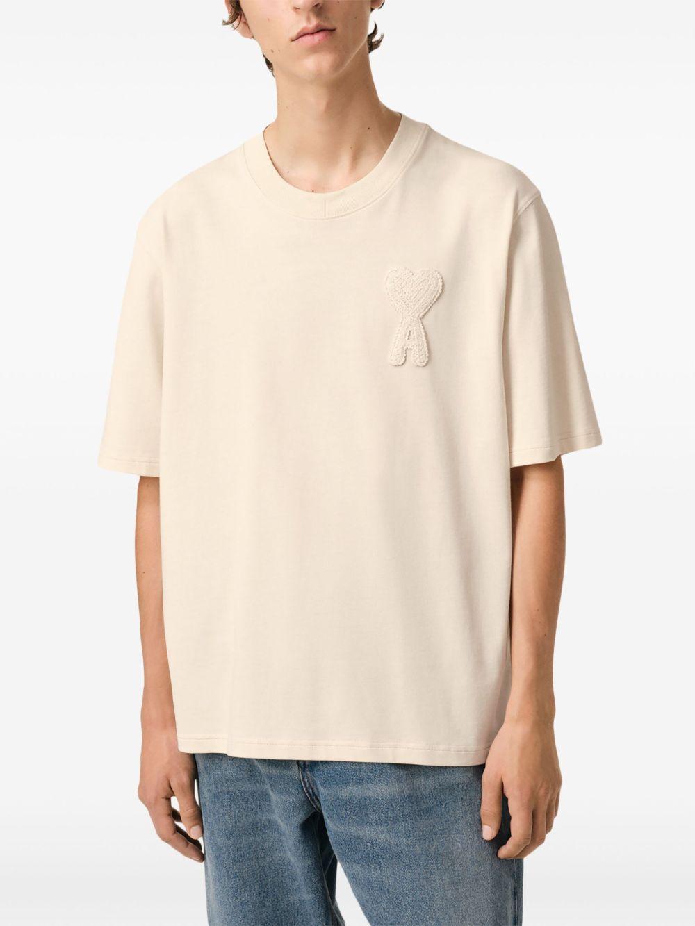 Camiseta Ami Paris Ami de Couer HTS055726 WHITE CREAM AMI PARIS 