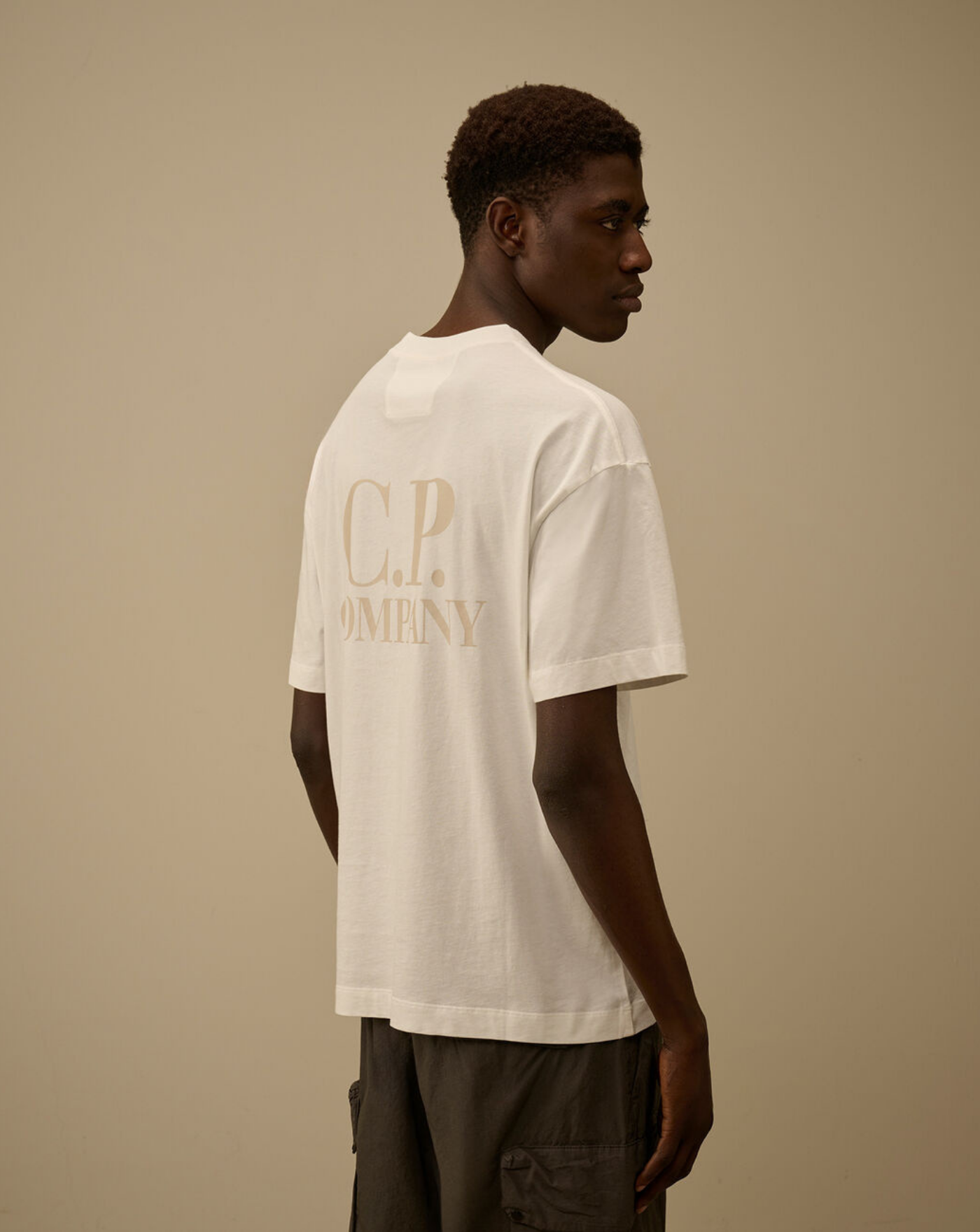 Camiseta C.P. Company 30/1 Jersey Short Sleeve Printed Graphics 20CMTS086A005100W 103 GAUZE WHITE C.P. COMPANY 