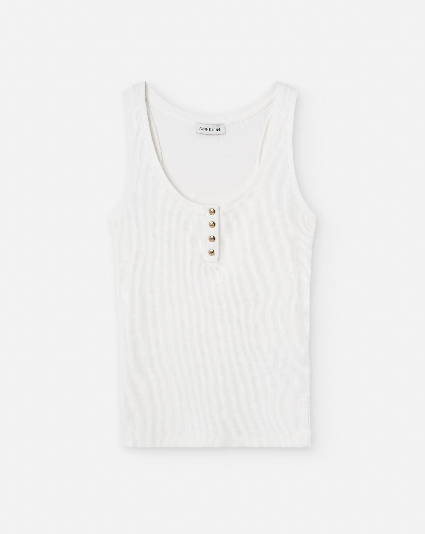 Top Anine Bing Alessia Tank A0810316 IVORY ANINE BING 