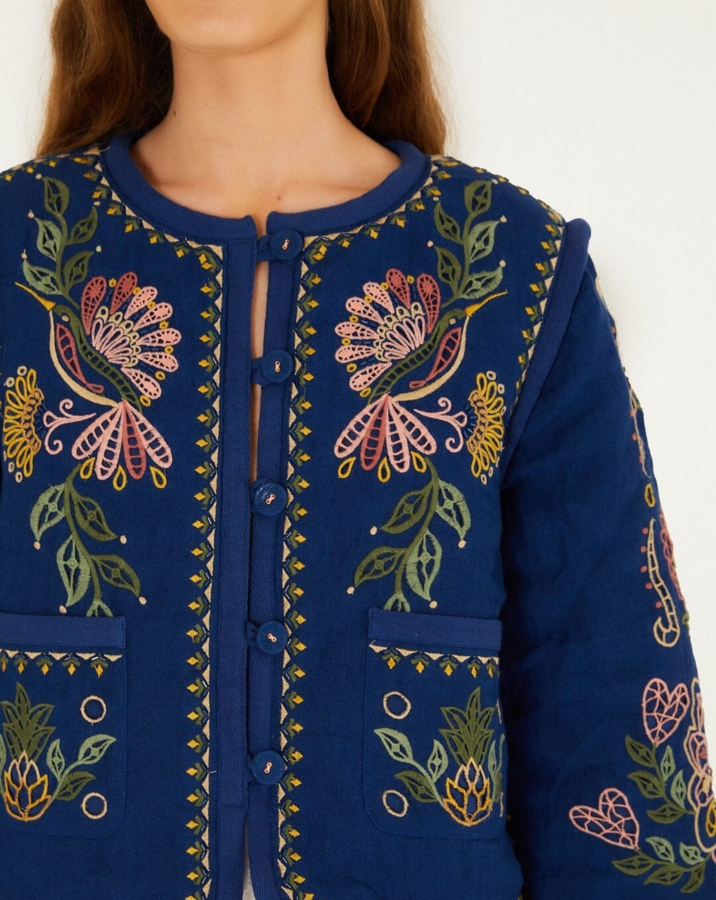 Chaqueta Farm Rio Embroidered Pockets Richelieu Jacket 352001 L0077 FARM RIO 