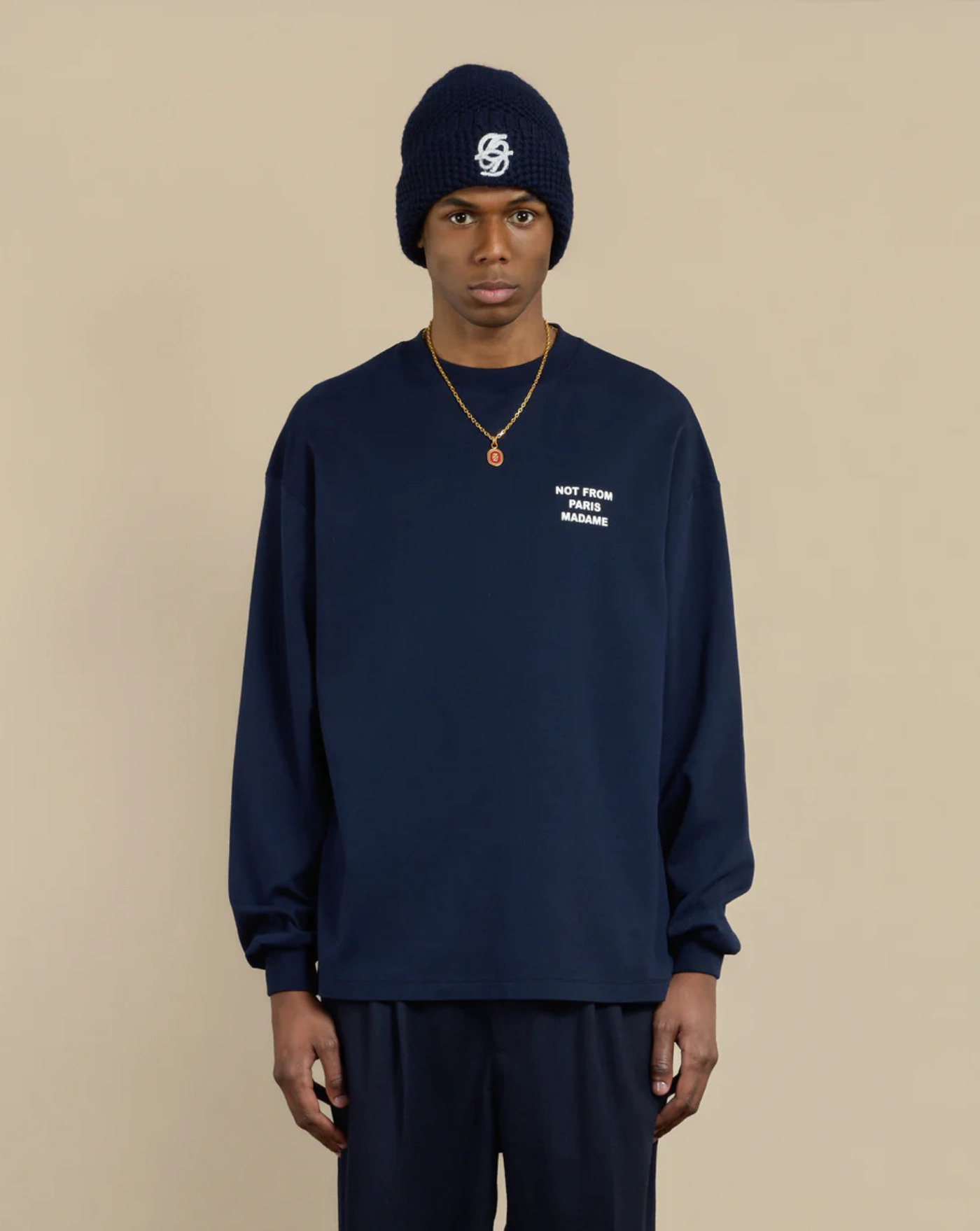 Camiseta Drole de Monsieur Le Manches Longues Slogan TS286 CO002 NY DROLE DE MONSIEUR 