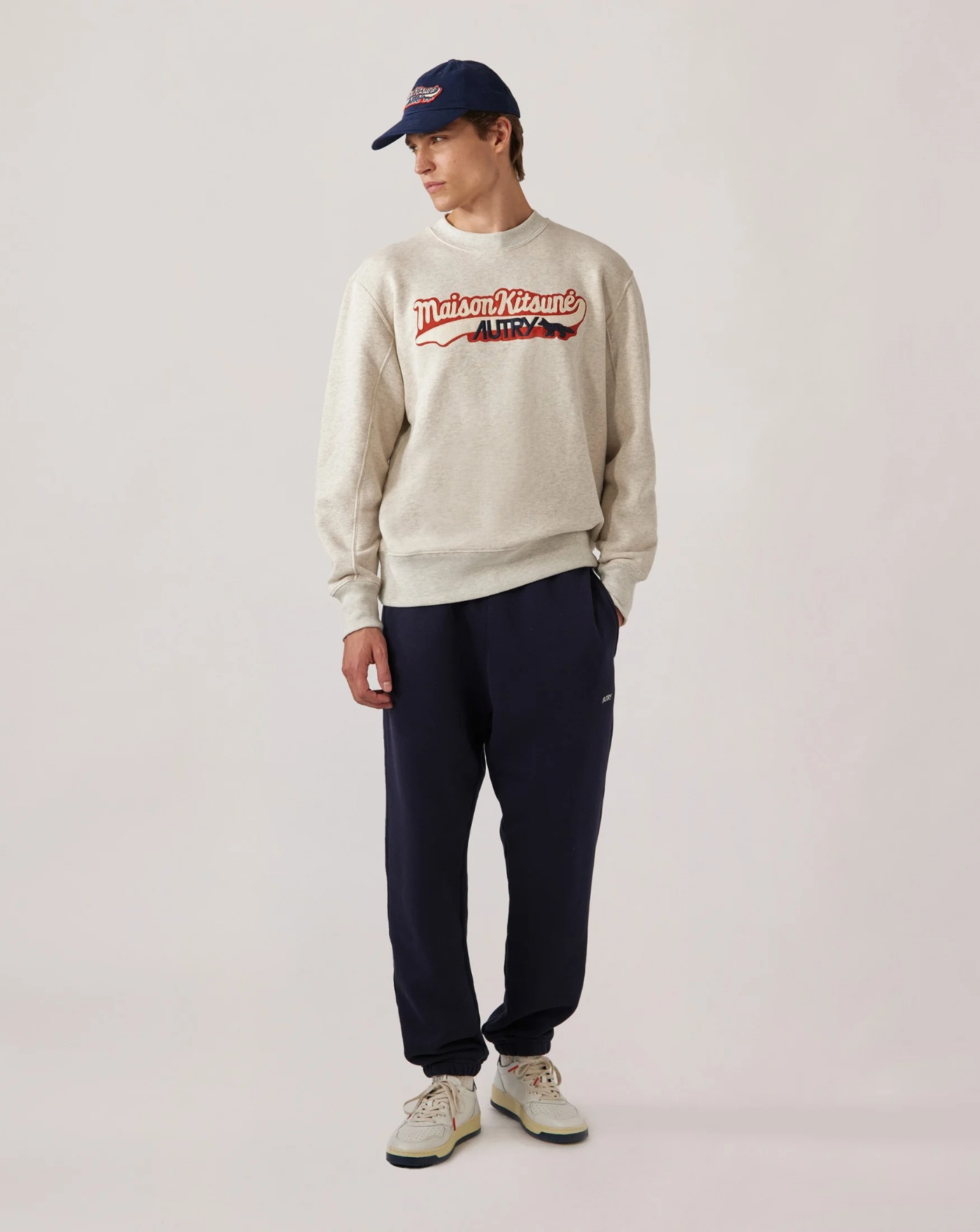 Sudadera Autry x Maison Kitsuné SWPX MK1M GREY AUTRY 