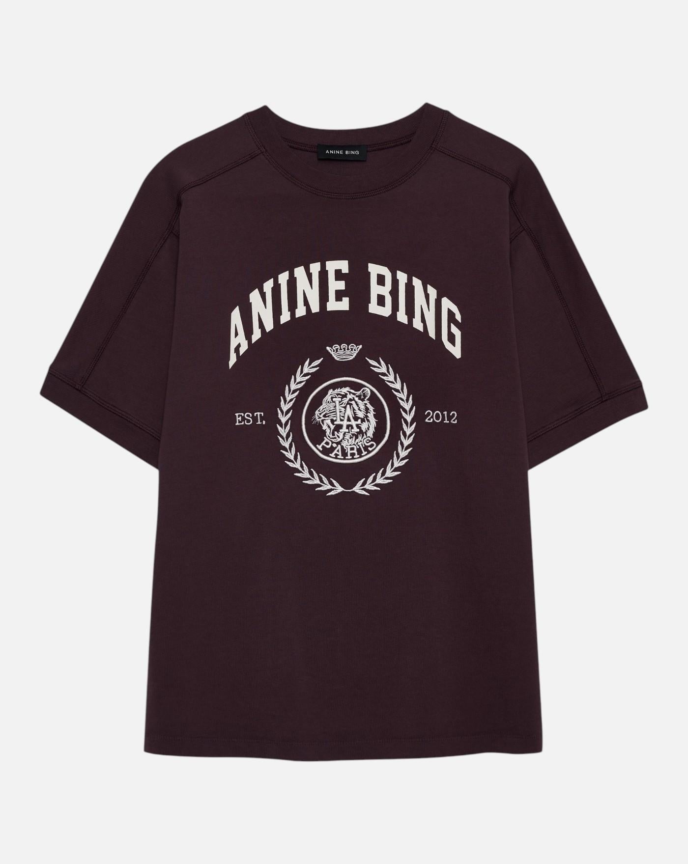 Camiseta Anine Bing JAYLIN TEE COLLEGIATE - FIG A0812695BGN28 FIG ANINE BING 