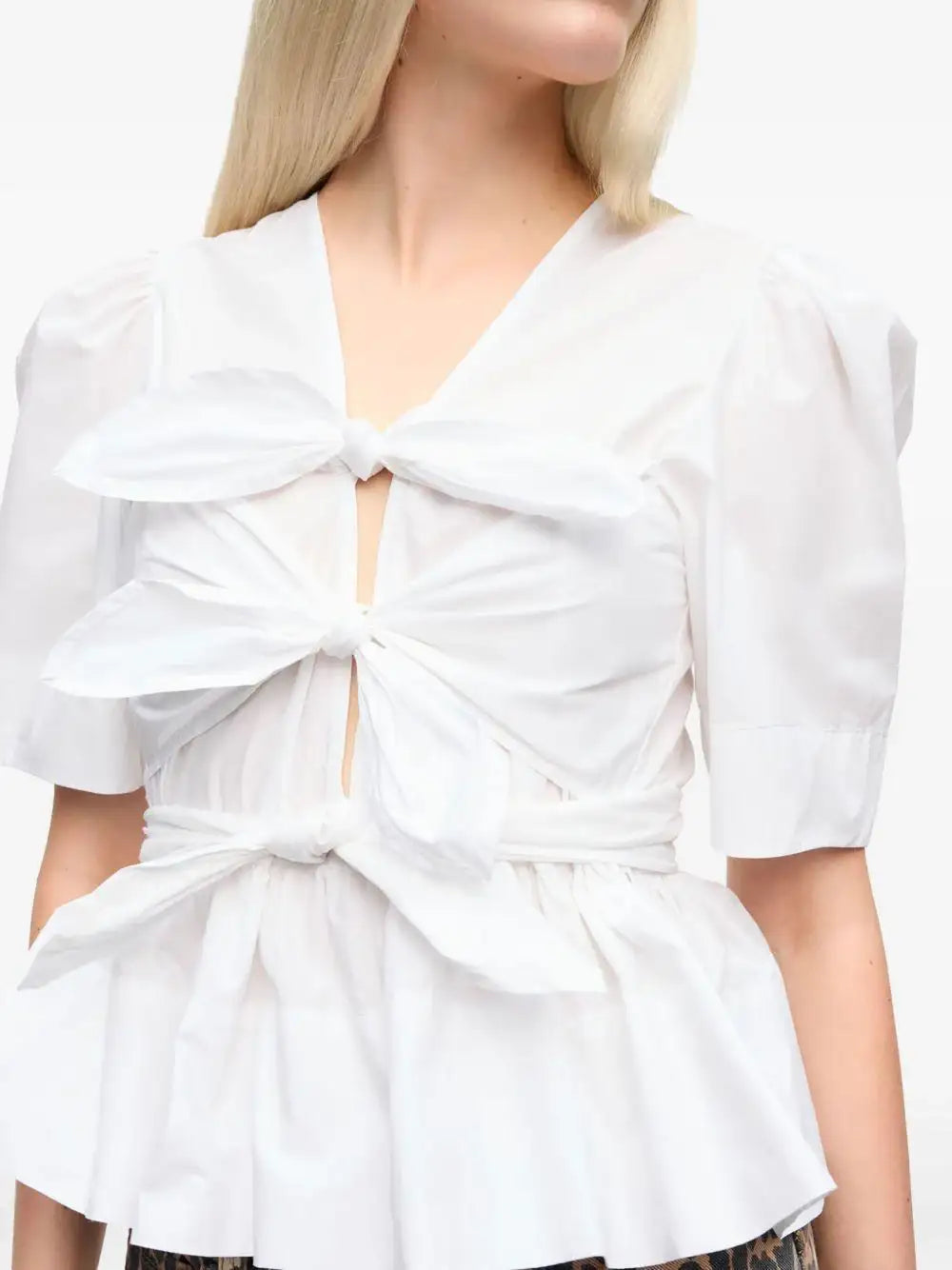 Blusa Ganni Washed Stretch W0309 151 GANNI 