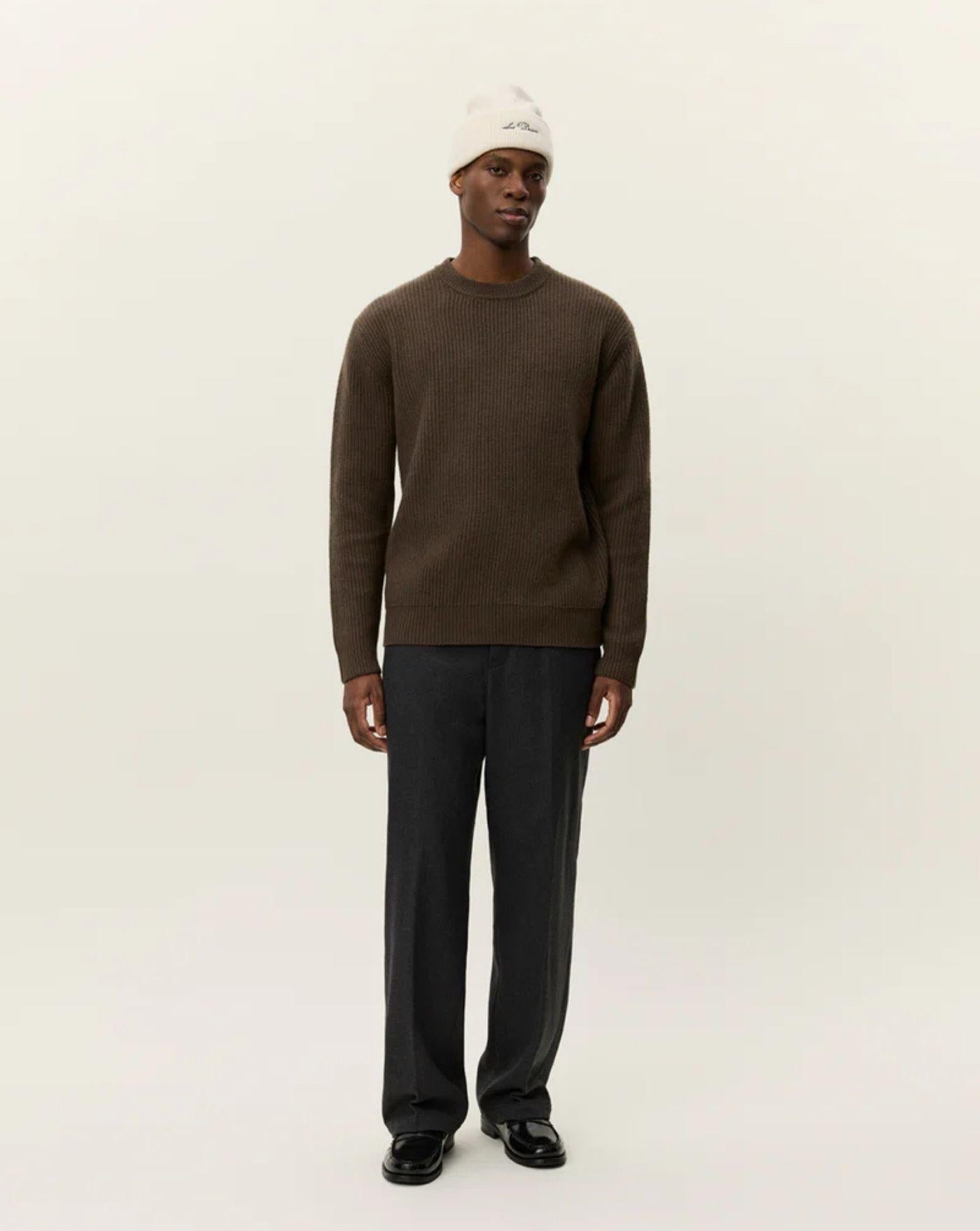 Jersey Les Deux Eddie Wool Rib Crewneck Knit 1000471 826 LES DEUX 