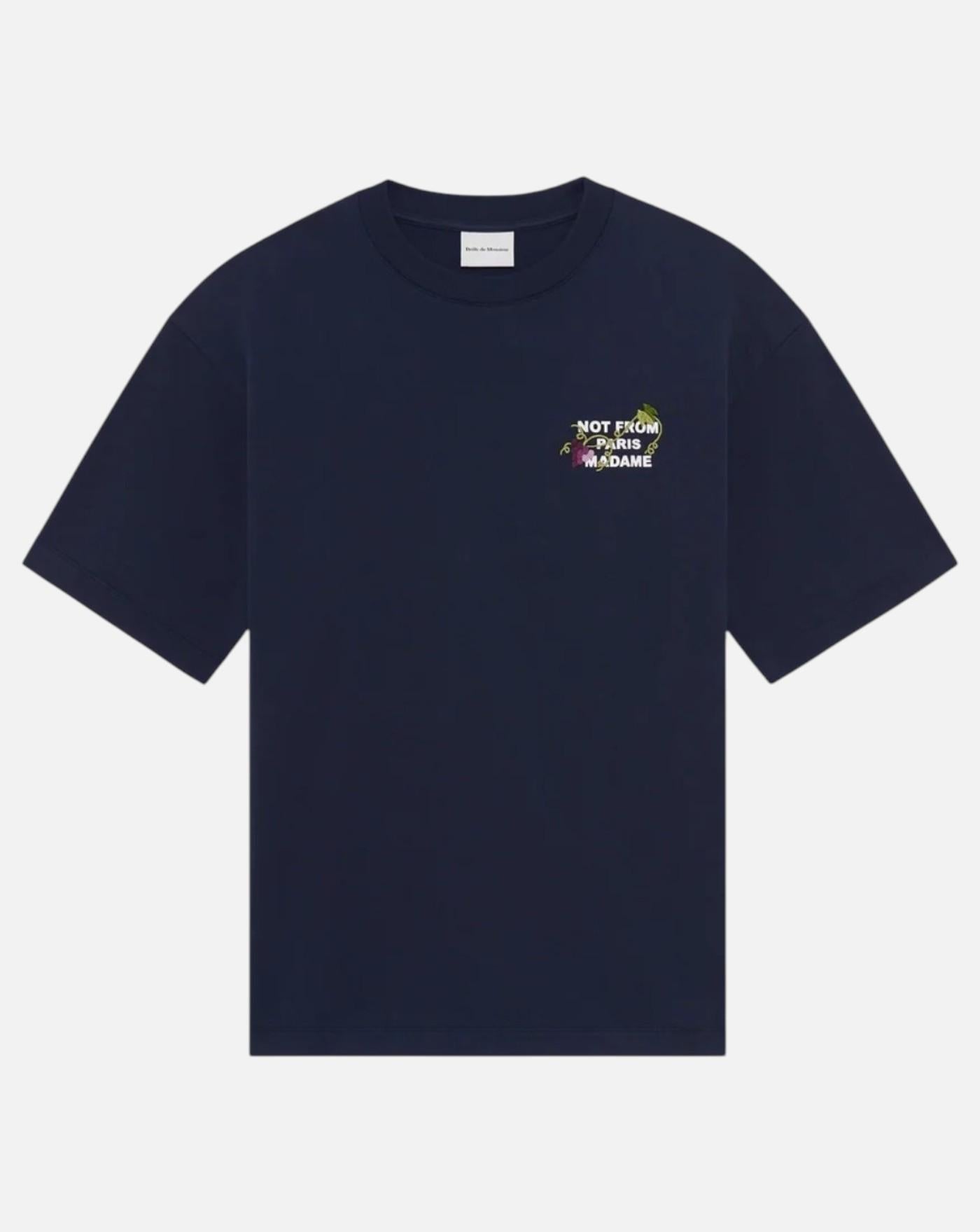 Camiseta Drole de Monsieur Vine Embroidered Slogan T-shirt TS327 CO248 NY DROLE DE MONSIEUR 