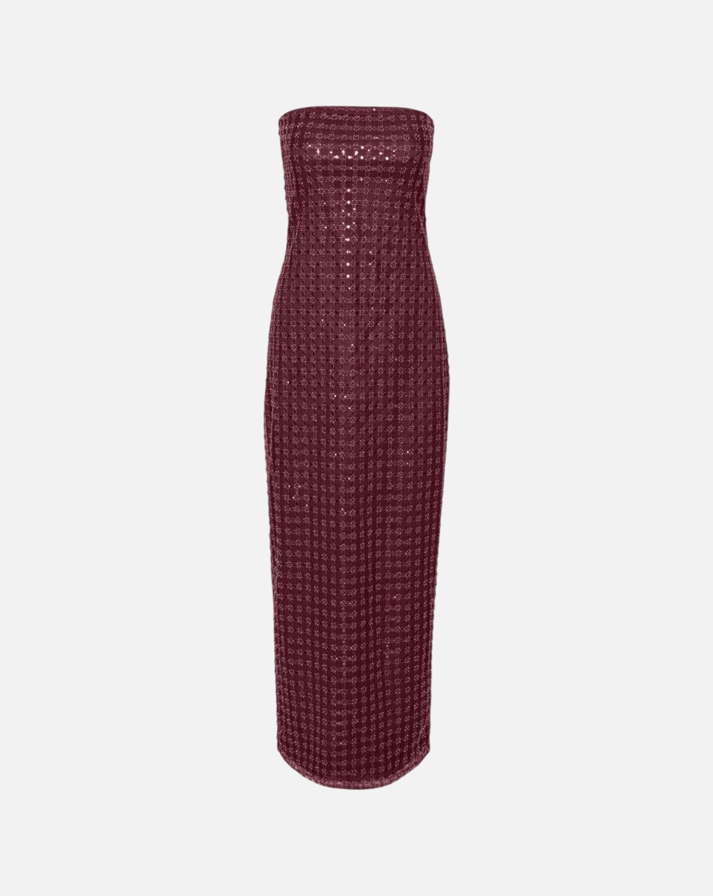 Vestido Rotate Beaded Maxi Tube Dress 1150492734 2734 ROTATE 