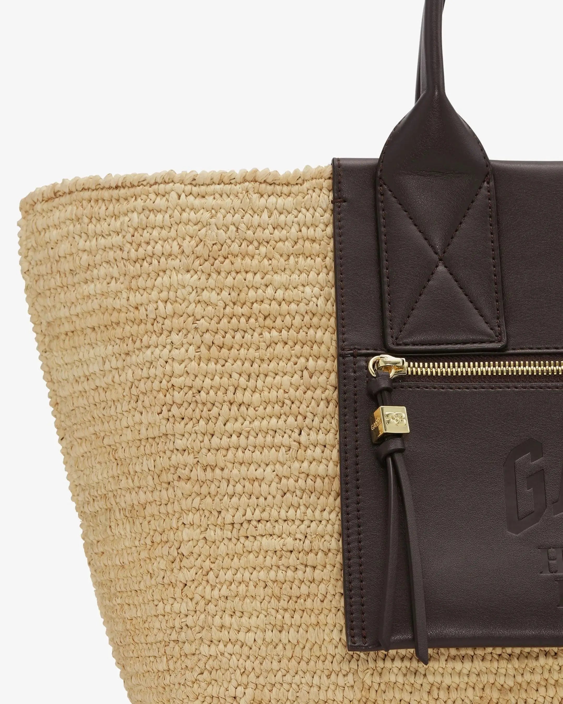 Bolso Ganni Easy Shopper Medium Raffia A6823 901 GANNI 