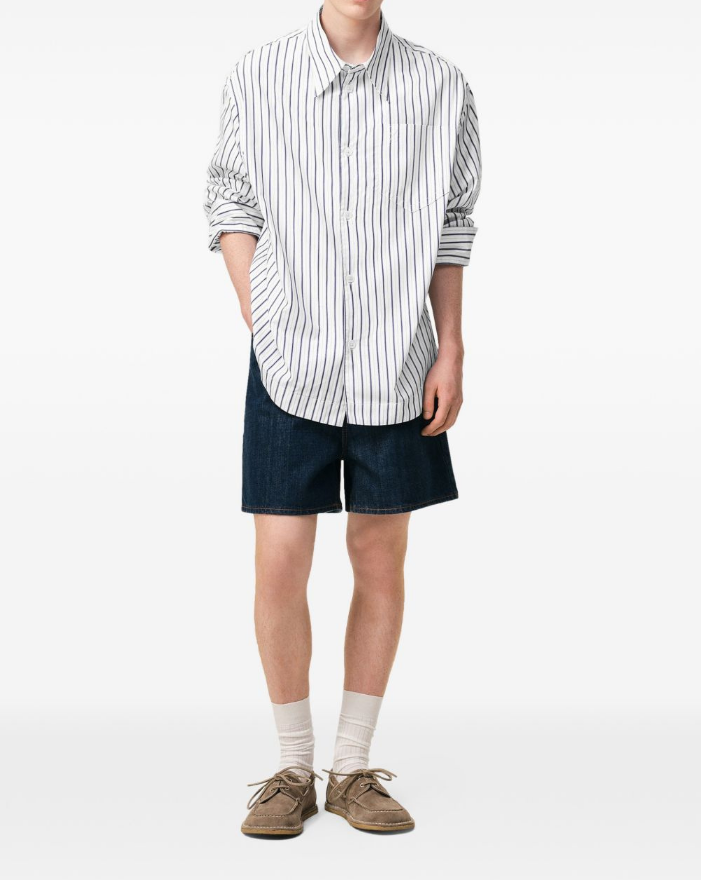 Camisa Ami Paris Stripes USH808CO0220 A074 AMI PARIS 