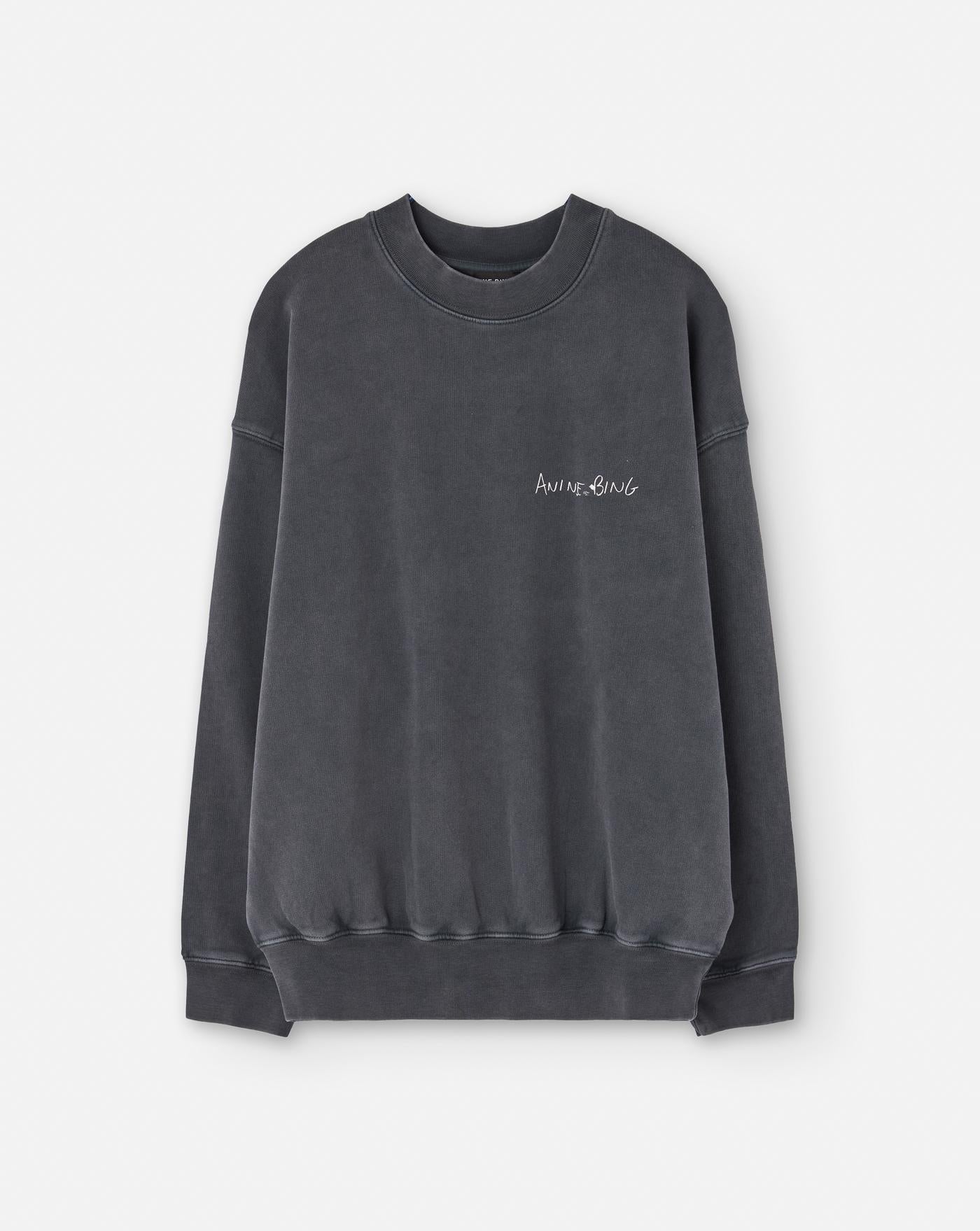 Sudadera Anine Bing Jaci Lyrics A0810904WBL1 WASHED BLACK ANINE BING 