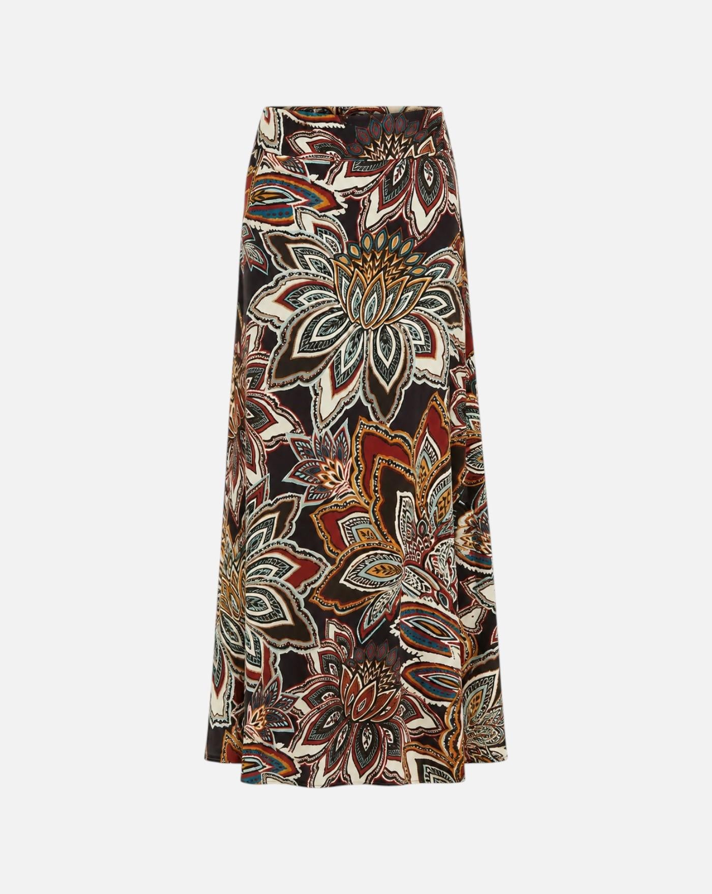 Falda Farm Rio Tapestry Flowers Beige Maxi Skirt 368961 26088 TAPESTRY FLOWERS FARM RIO 