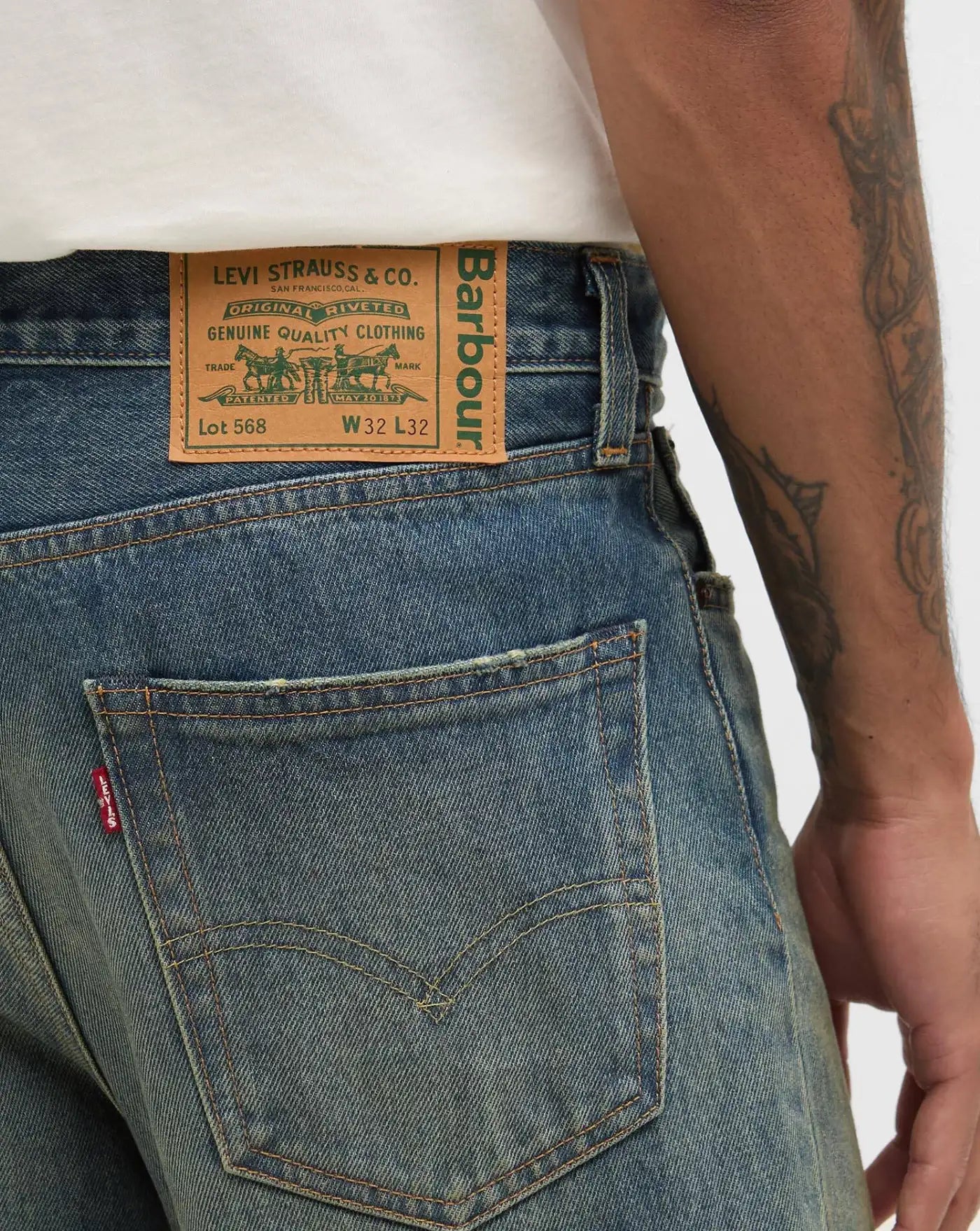 Denim Barbour x Levi's 568 Loose Jeans MTR0791NY 31 BARBOUR 